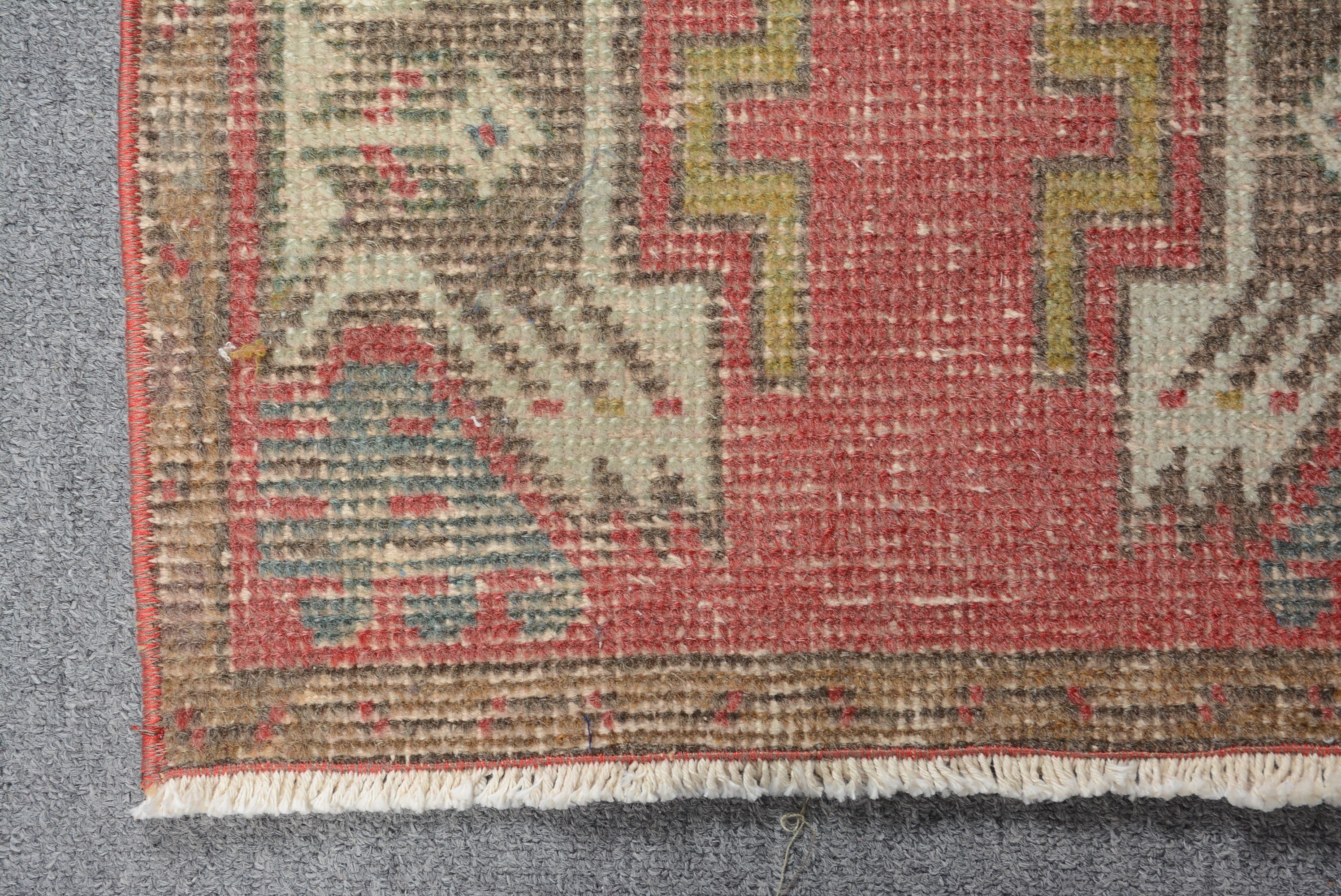 Red Moroccan Rugs, Cool Rug, Kitchen Rugs, 1.5x3.3 ft Small Rug, Rugs for Car Mat, Vintage Rugs, Car Mat Rug, Turkish Rug