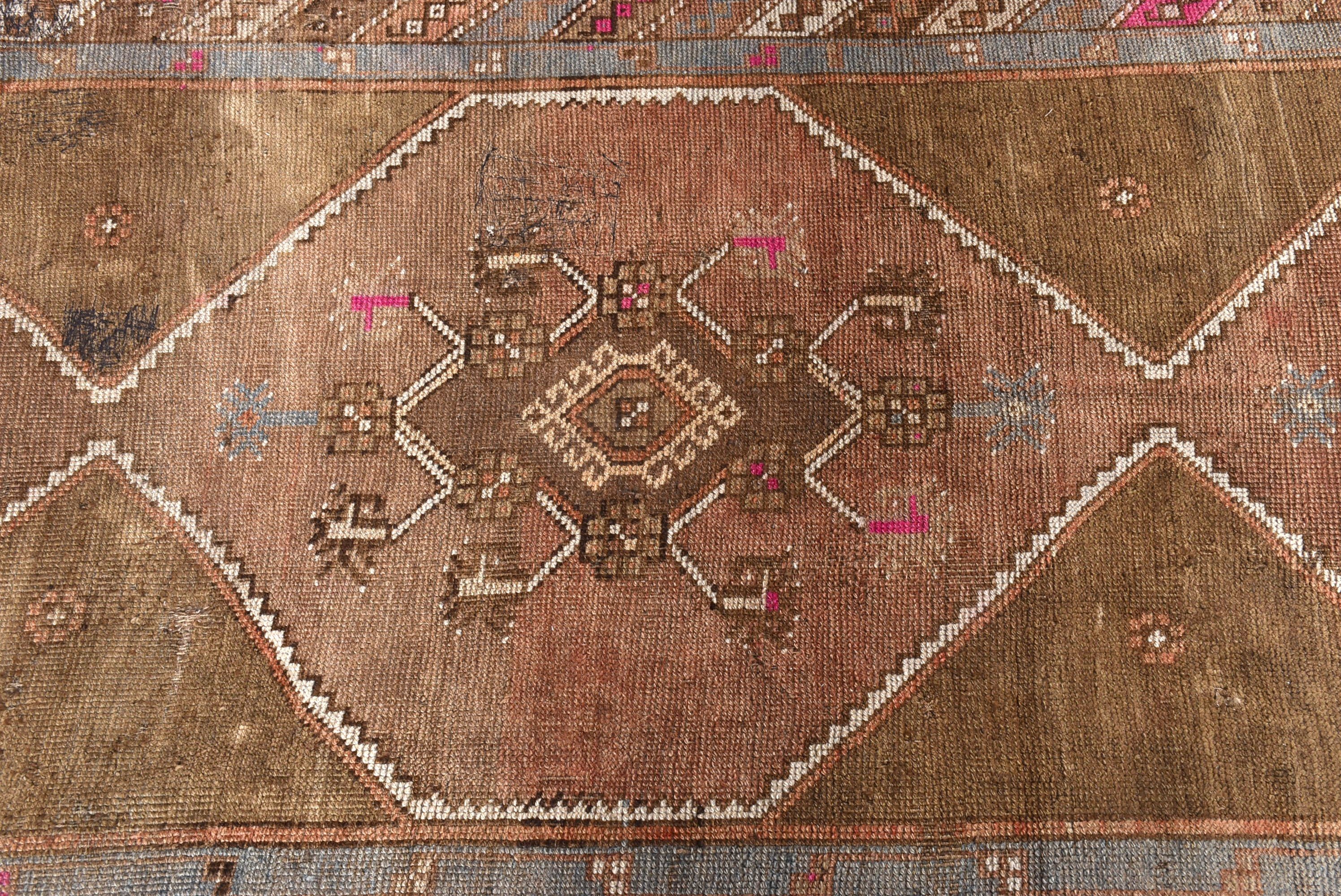 Türk Halıları, Beni Ourain Runner Halıları, 3.4x12 ft Runner Halıları, Bronz Ev Dekorasyonu Halıları, Boho Halıları, Düz Dokuma Halıları, Oryantal Halı, Vintage Halılar