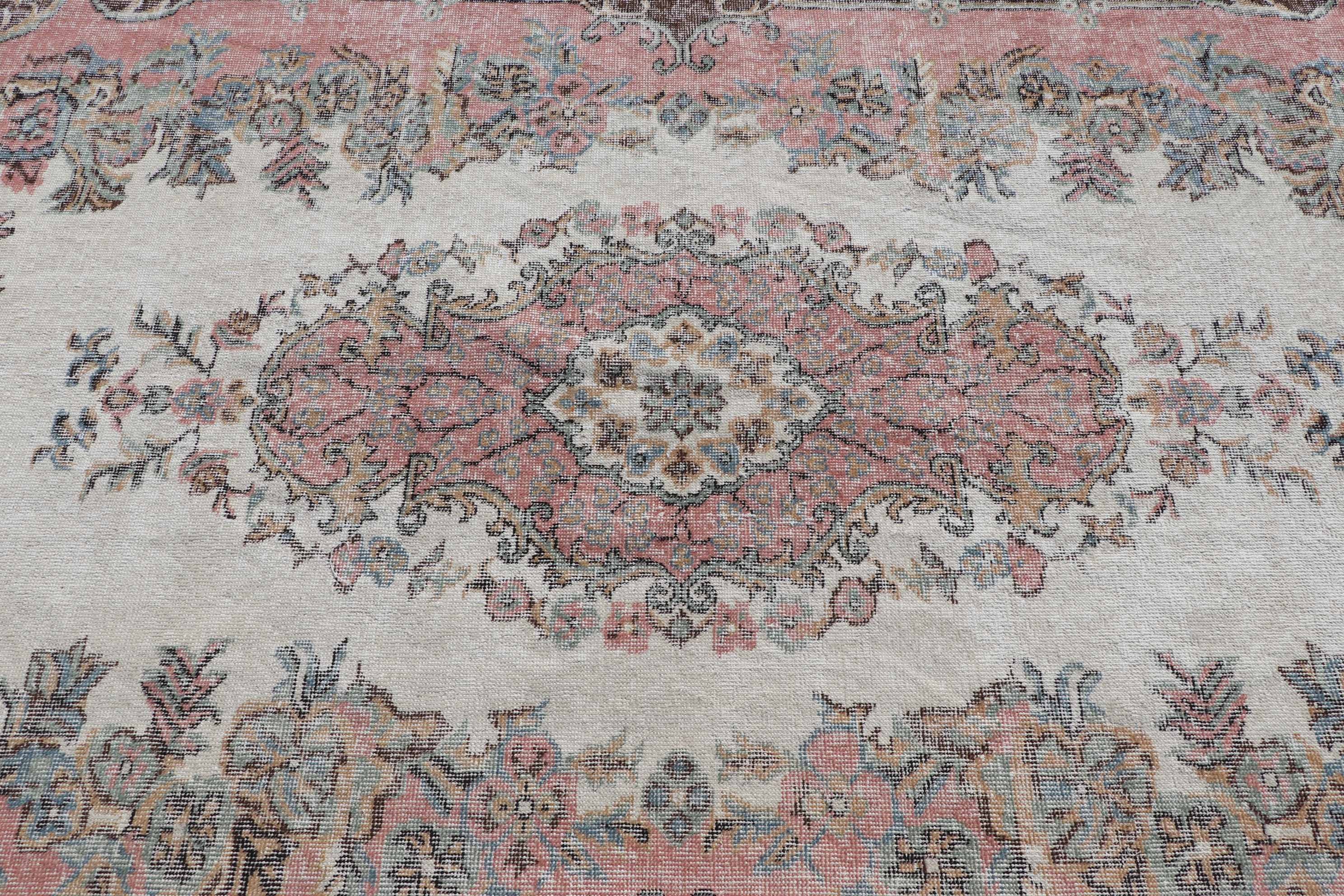 Pink Bedroom Rugs, Vintage Rugs, Outdoor Rug, Home Decor Rug, Salon Rug, Rugs for Bedroom, Turkish Rug, 5.4x9.4 ft Large Rug, Moroccan Rug