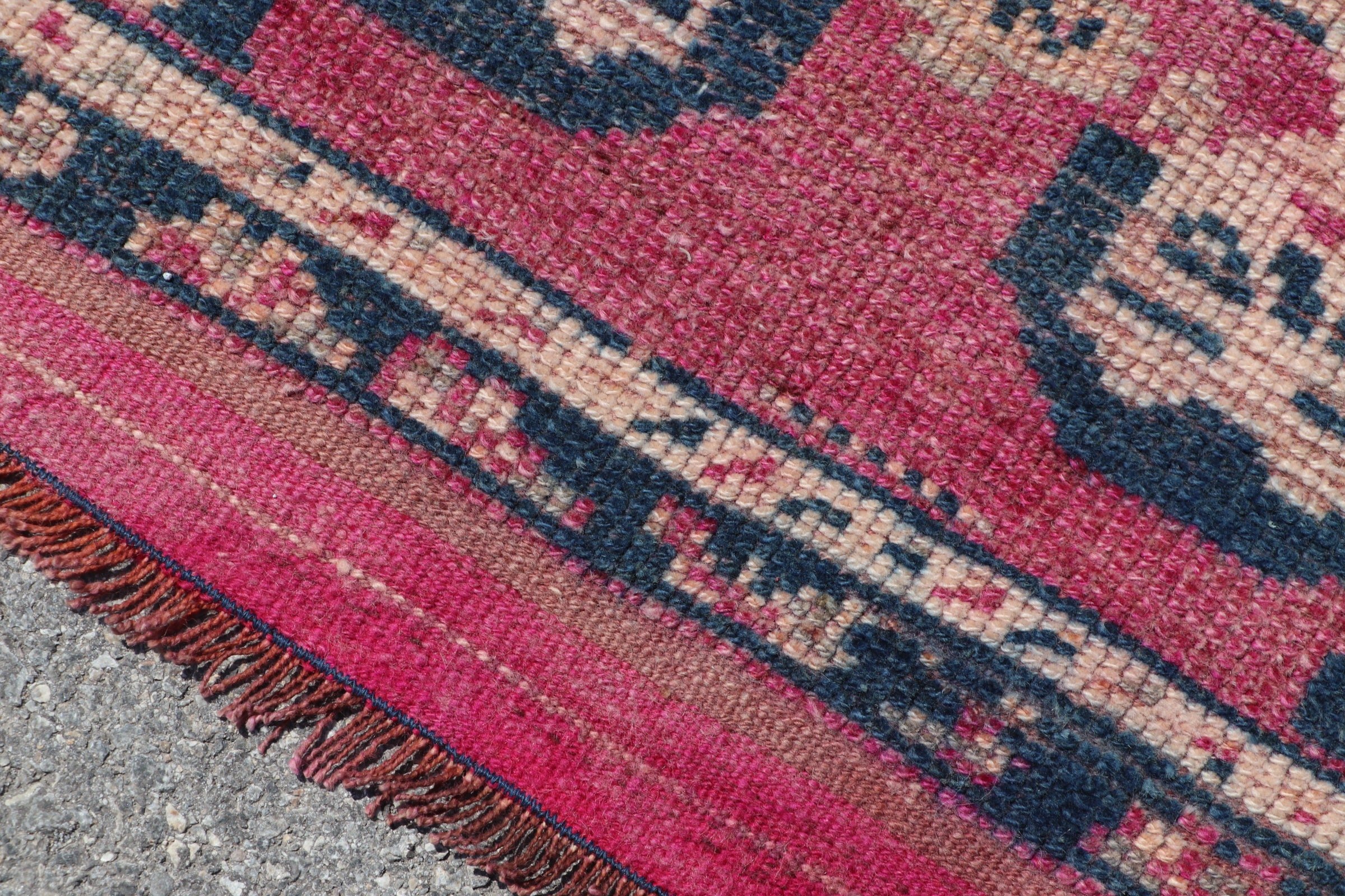 Corridor Rug, Anatolian Rugs, Pale Rug, Vintage Rugs, Rugs for Stair, Pink Oushak Rug, Turkish Rugs, 3.1x10.8 ft Runner Rug, Cool Rug