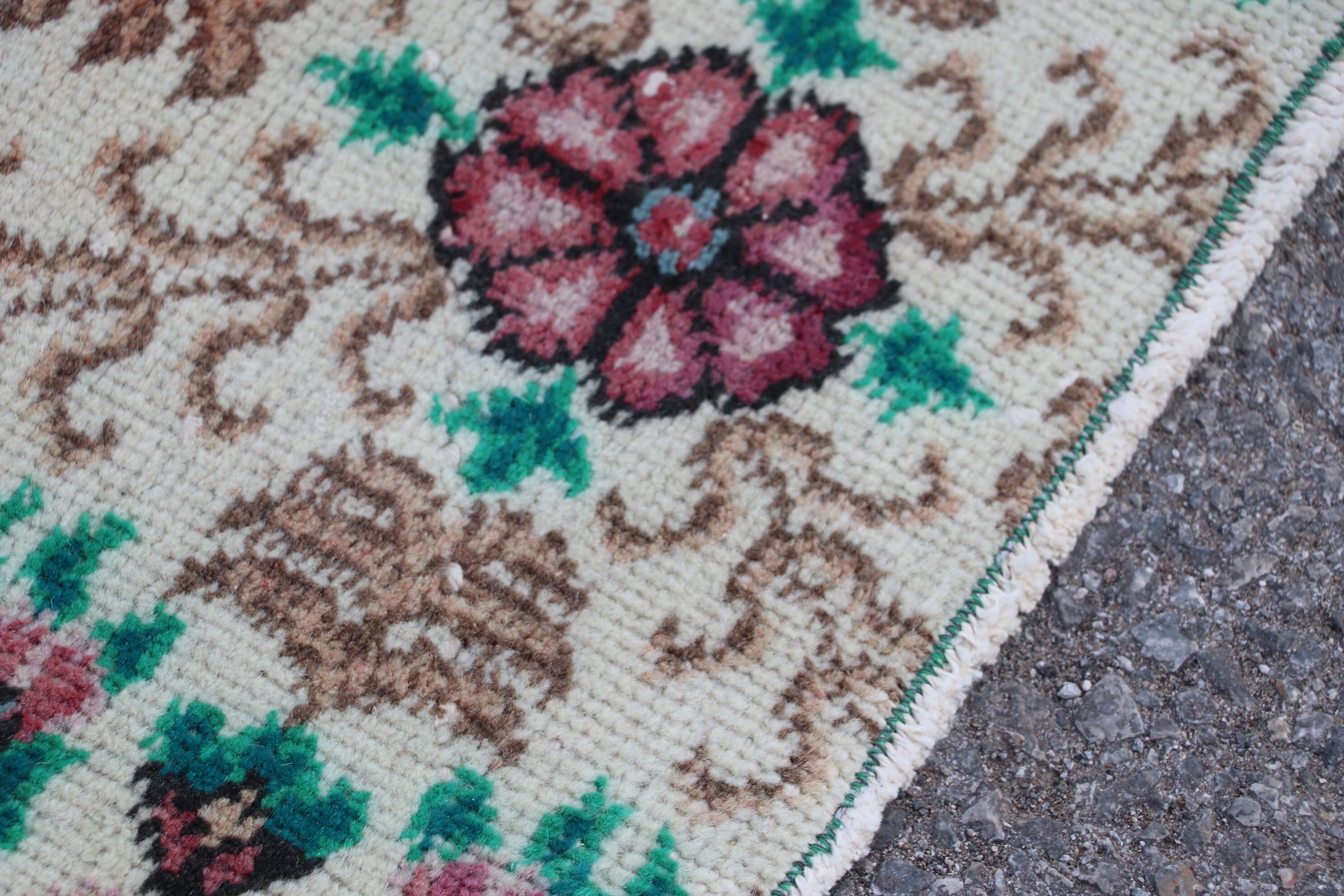 3.8x6.6 ft Area Rug, Anatolian Rug, Hand Knotted Rug, Turkish Rug, Vintage Rug, Oushak Rug, Bedroom Rug, Rugs for Living Room, Red Wool Rug