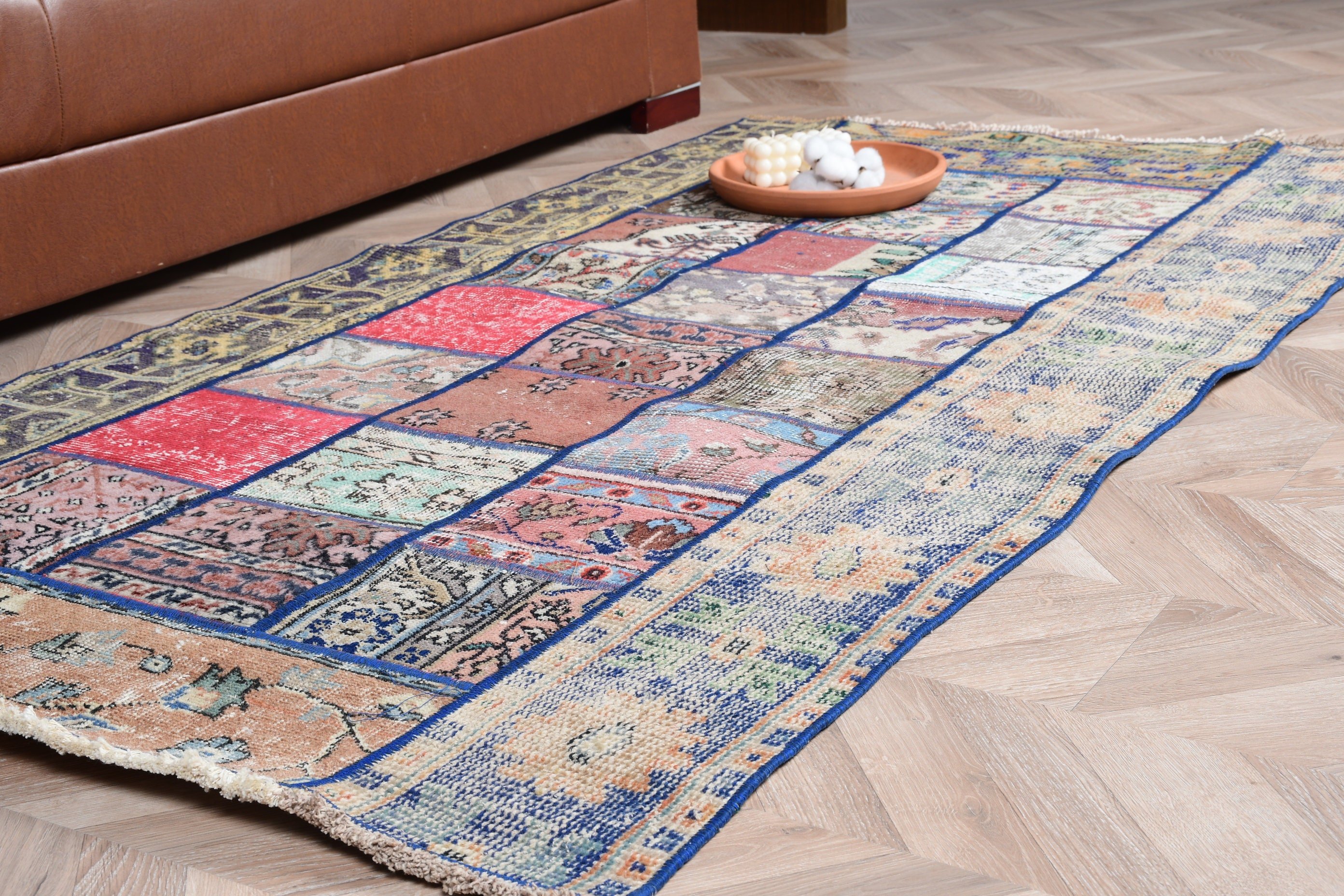 Bedroom Rug, Vintage Rug, Blue Anatolian Rug, Home Decor Rugs, Office Rug, 3.4x6.3 ft Accent Rugs, Nursery Rug, Turkish Rug