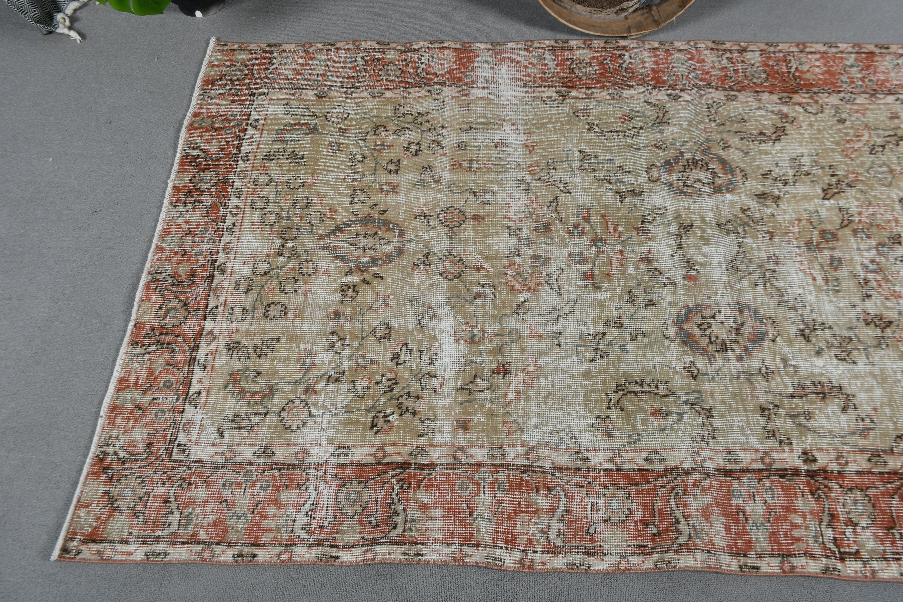 Floor Rug, Rugs for Entry, Vintage Rug, Kitchen Rugs, Beige Antique Rug, Home Decor Rug, Entry Rugs, Turkish Rugs, 3.6x6.4 ft Accent Rug