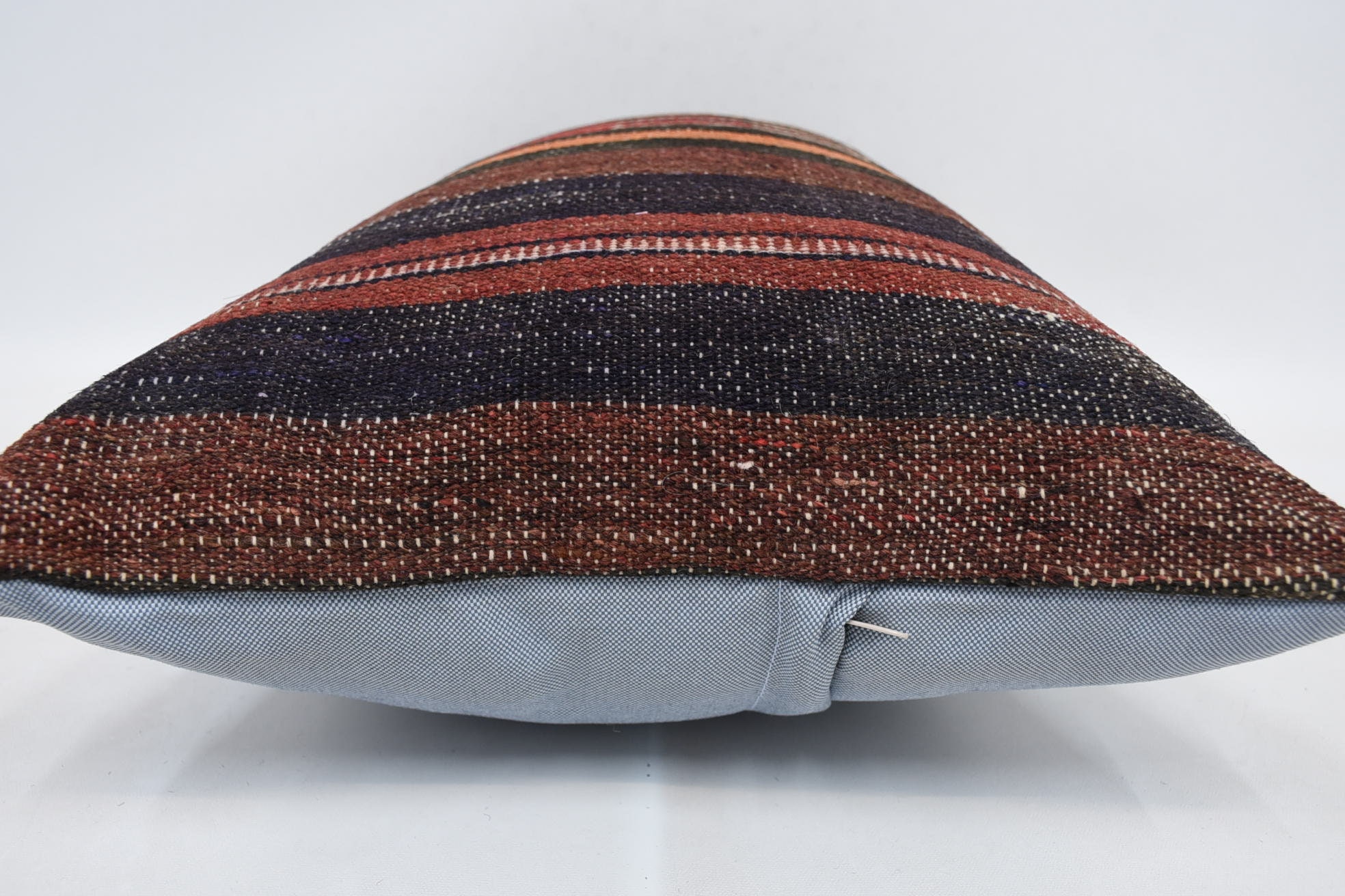 One Of A Kind Cushion, Turkish Kilim Pillow, 16"x24" Brown Cushion, Sofa Cushion, Boho Pillow Sham Cover, Antique Pillows