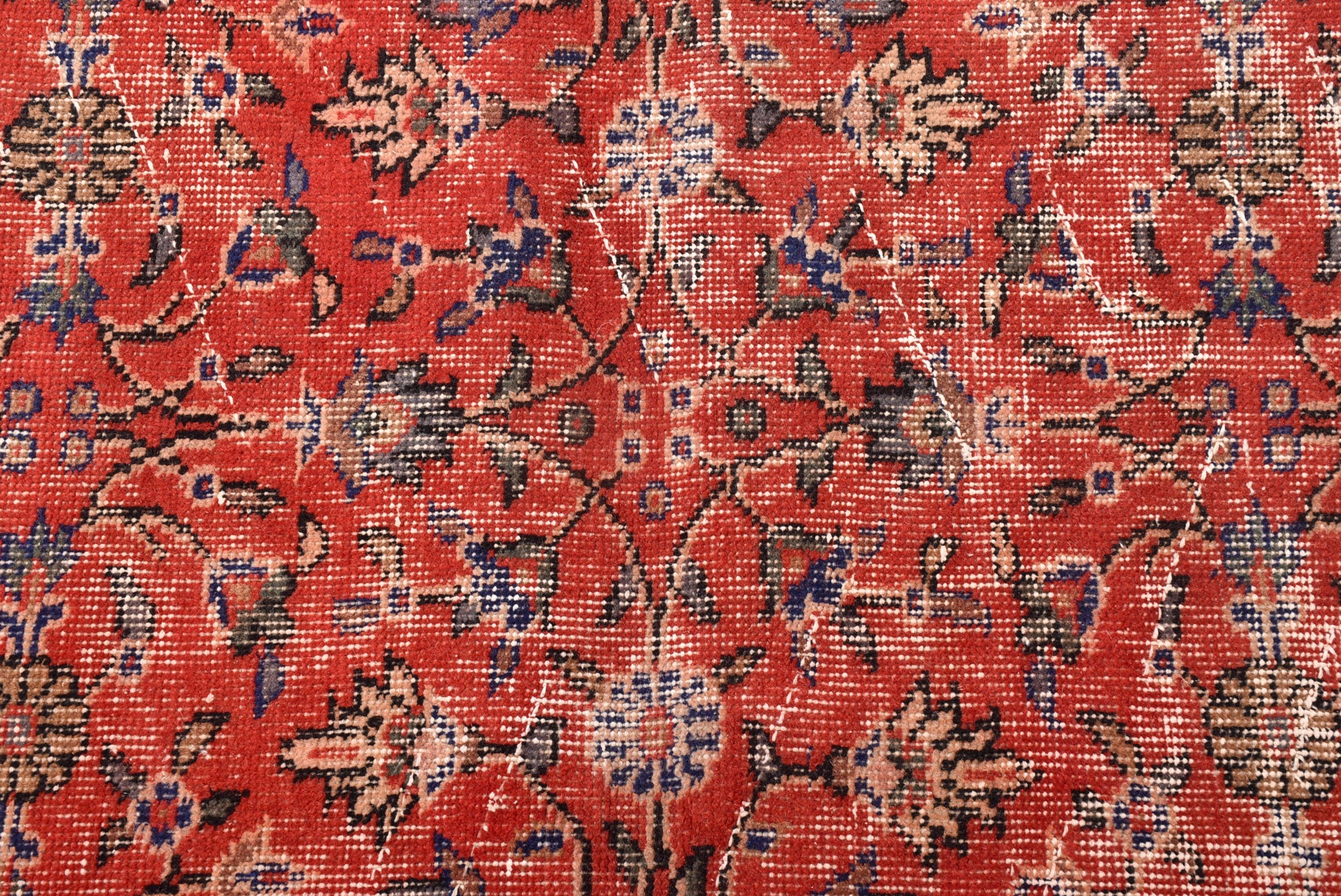 Mutfak Halıları, Kırmızı Modern Halı, 4x6,8 ft Alan Halısı, Çocuk Halıları, Boho Alan Halısı, Türk Halıları, El Dokuma Halılar, Oushak Halıları, Vintage Halı