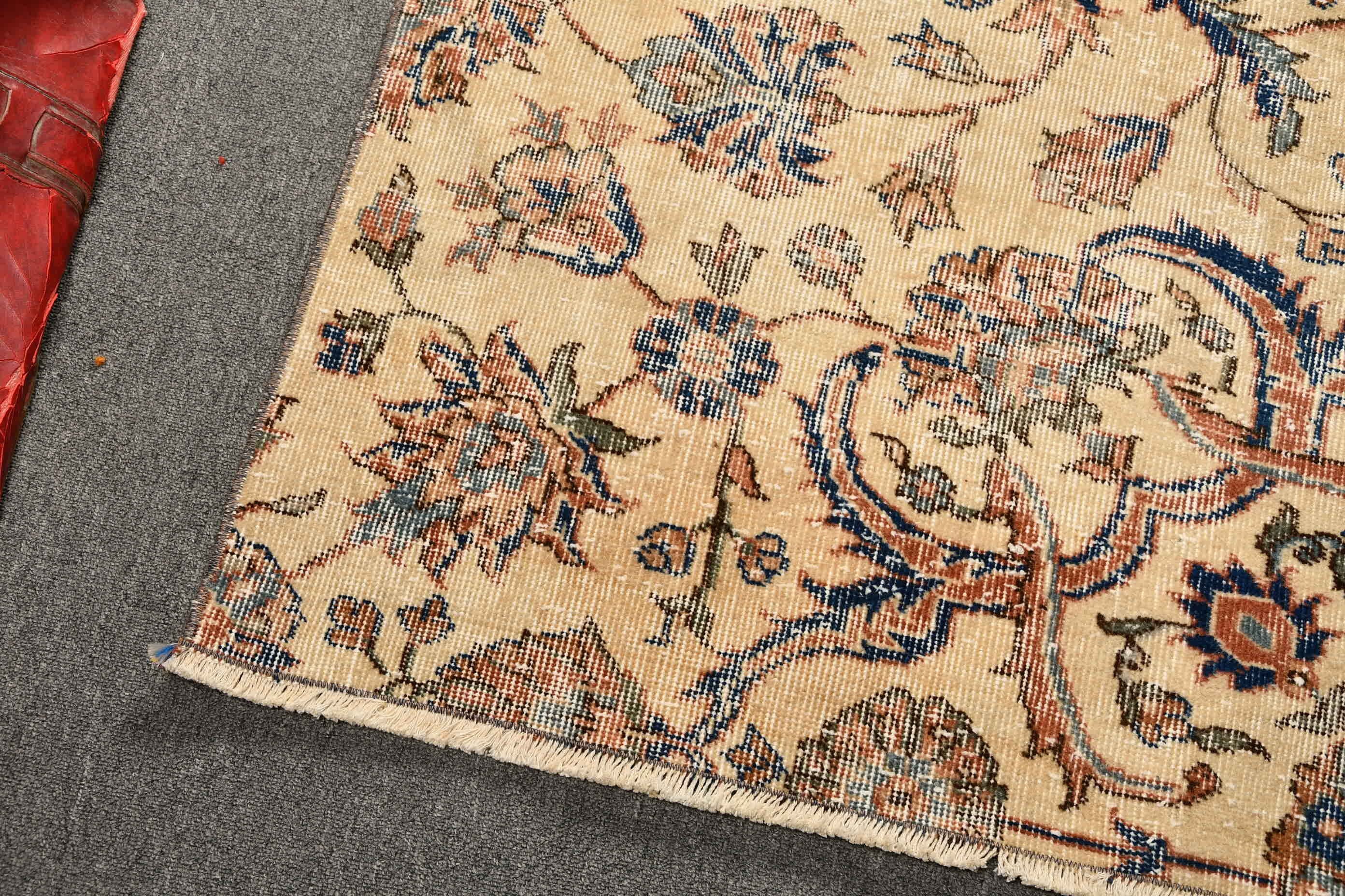 4.4x4.2 ft Accent Rugs, Rugs for Entry, Kitchen Rug, Beige Moroccan Rug, Oushak Rug, Turkish Rugs, Entry Rug, Vintage Rugs, Oriental Rugs
