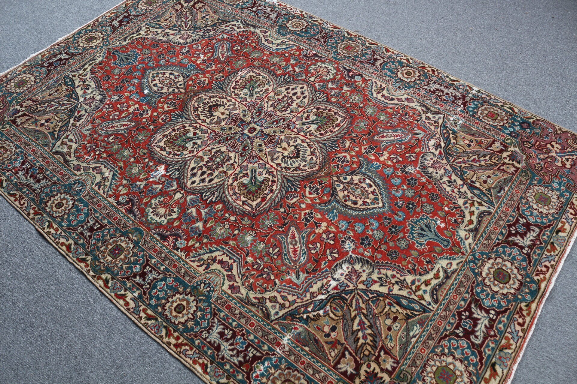 Oriental Rugs, Floor Rugs, Red Cool Rug, Turkish Rug, Nursery Rugs, 4.9x7.1 ft Area Rug, Bedroom Rugs, Rugs for Living Room, Vintage Rug