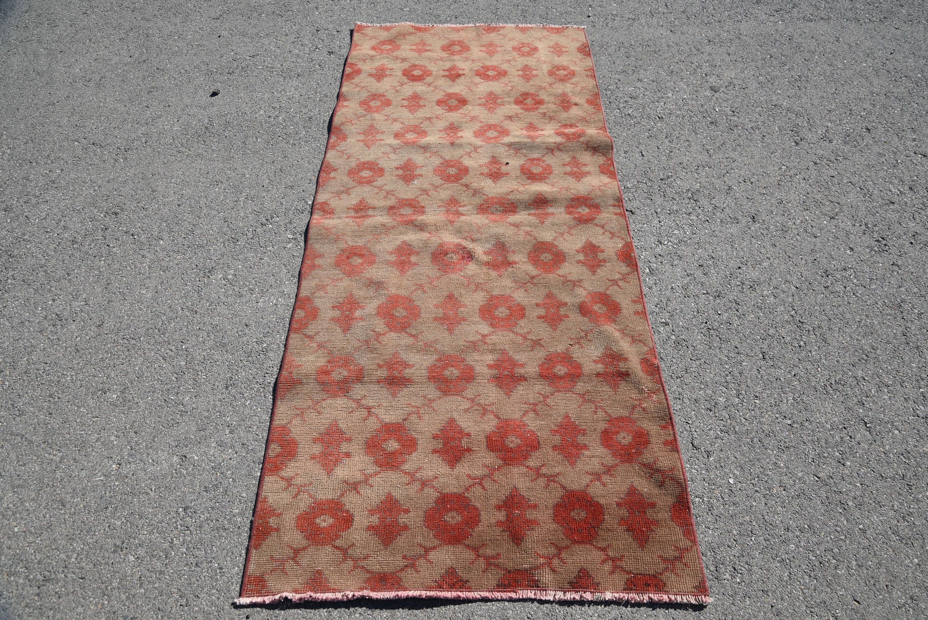 Yün Halı, Vintage Dekor Halıları, Eski Halılar, Türk Halısı, 3x7,1 ft Accent Halıları, Mutfak Halısı, Havalı Halılar, Vintage Halı, Giriş Halısı, Mutfak Halıları