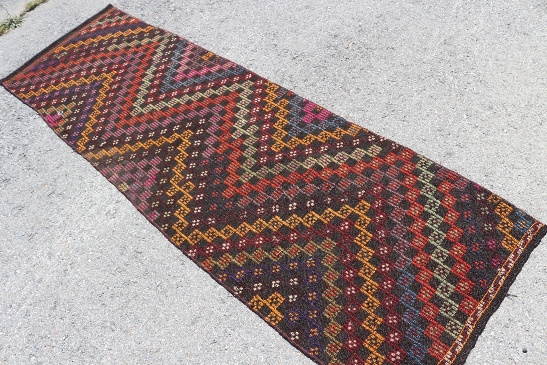 Koridor Halıları, Siyah Mutfak Halısı, Runner Halıları, Türk Halısı, Antika Halı, 2.6x8.3 ft Runner Halıları, Kilim, Vintage Halılar, Ev Dekorasyonu Halısı