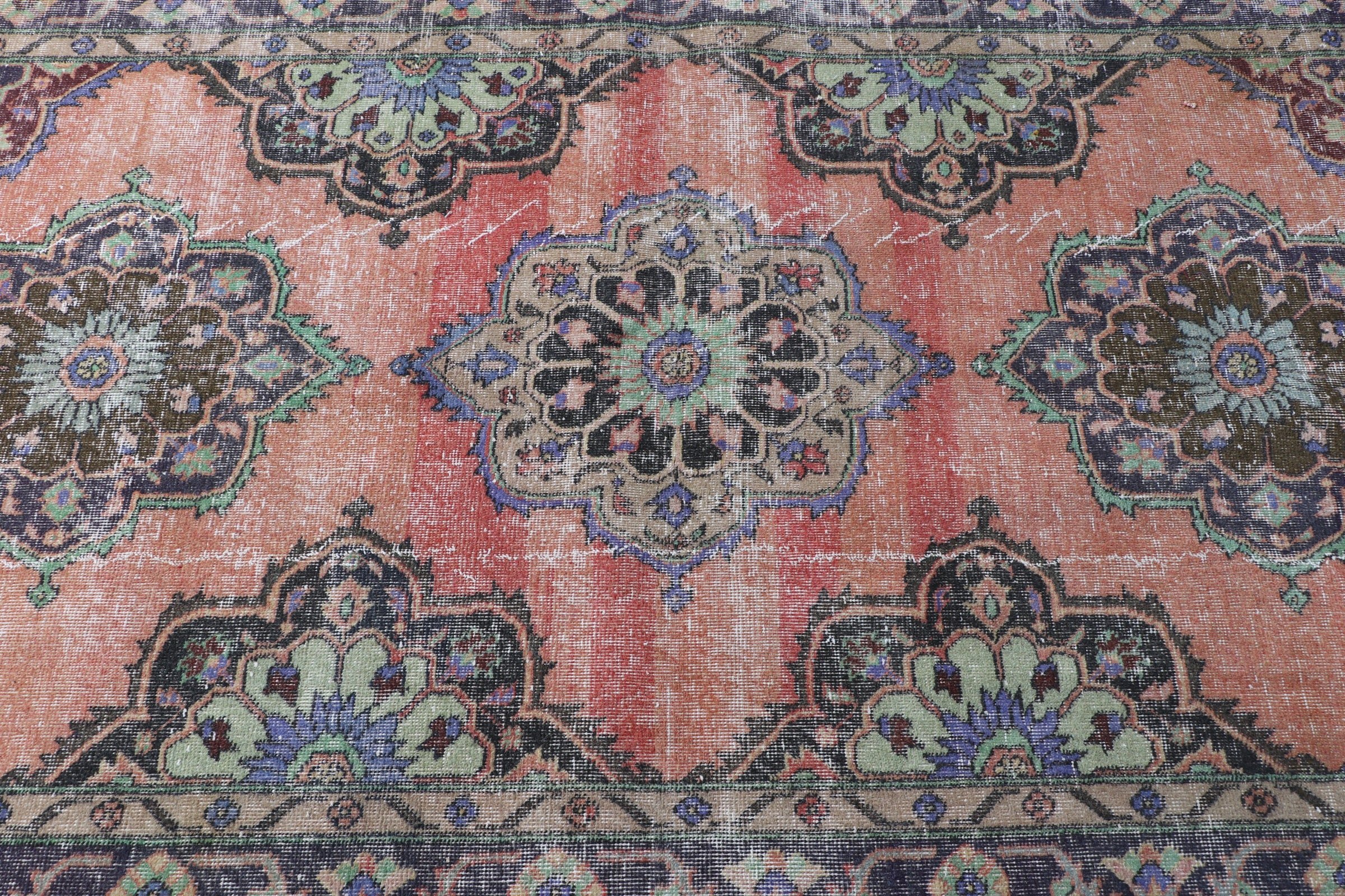 Retro Rugs, Orange Cool Rug, Anatolian Rugs, Turkish Rugs, Antique Rugs, Vintage Rugs, Kitchen Rug, 4.2x12.5 ft Runner Rugs, Stair Rugs