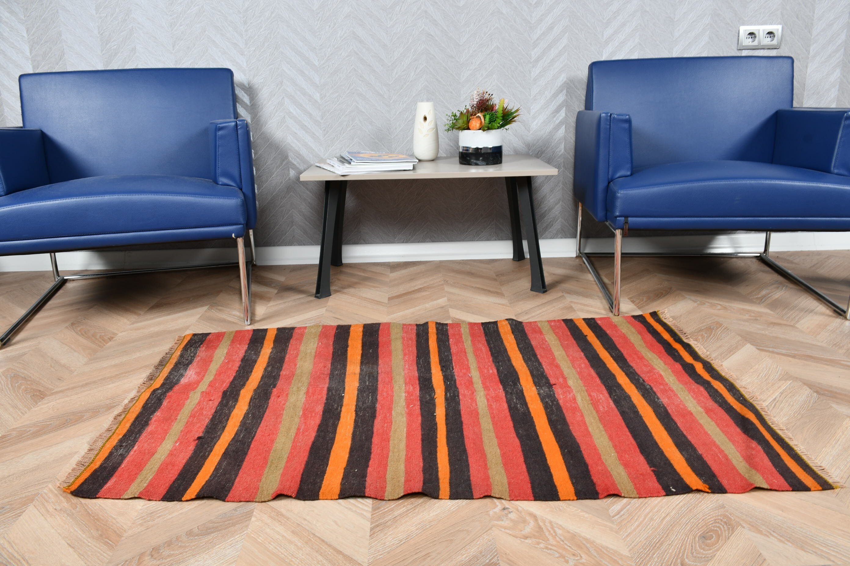 Araba paspası Kilim, Pempe Antik Kilim, Uşak Kilim, 86x134 cm Küçük Kilim, Paspas Kilim, Paspas Kilim, Nostaljik Kilim, Banyo Kilim