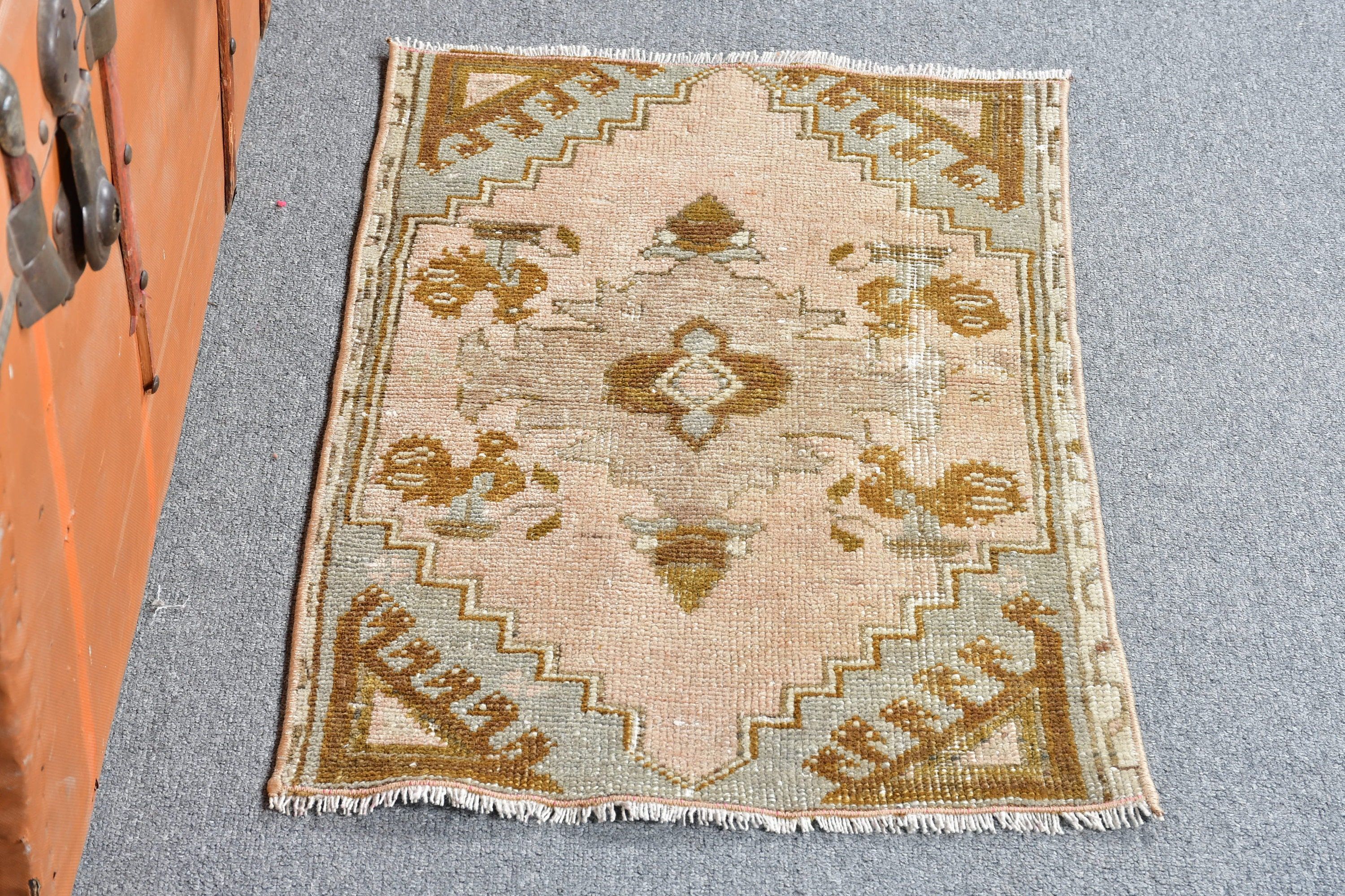 Wool Rugs, Vintage Rug, Brown Bedroom Rugs, Turkish Rug, Bath Rugs, Moroccan Rug, Bath Mat Boho Rug, Rugs for Car Mat, 1.6x2.4 ft Small Rug