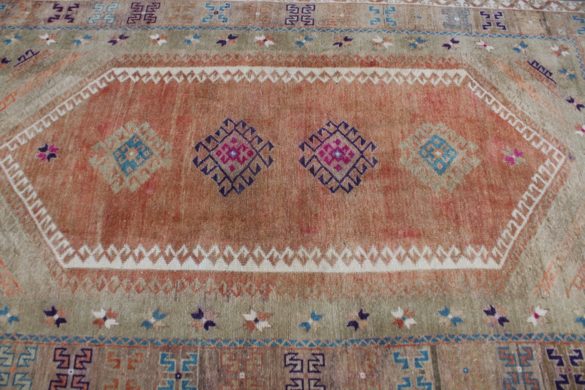 Oushak Rug, Nursery Rug, Natural Rugs, Orange  4.7x7.9 ft Area Rug, Dining Room Rugs, Turkish Rug, Vintage Rug