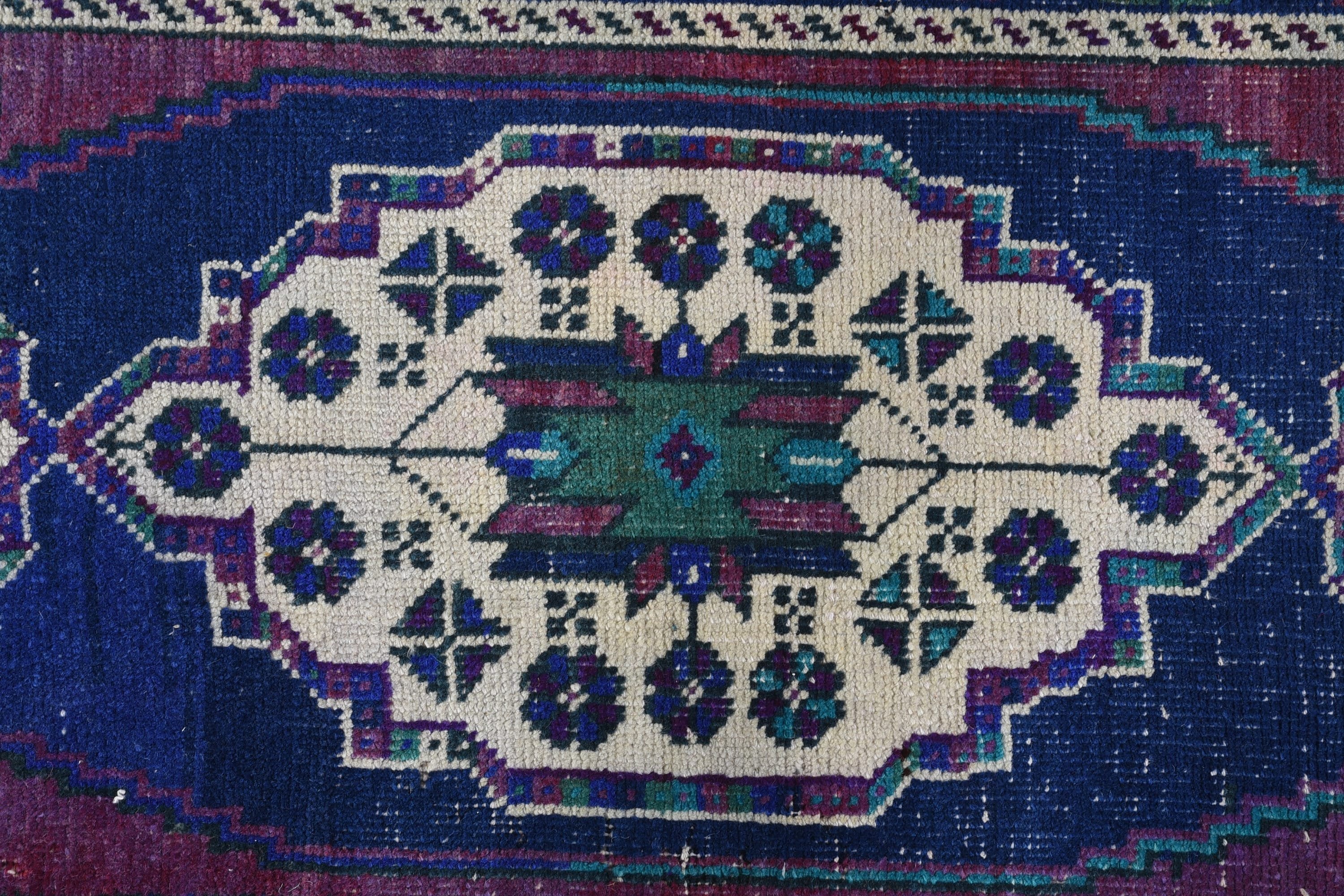 Antique Rug, Turkish Rug, Blue Bedroom Rugs, Anatolian Rug, 1.7x4.1 ft Small Rug, Vintage Rug, Entry Rug, Kitchen Rug, Rugs for Door Mat