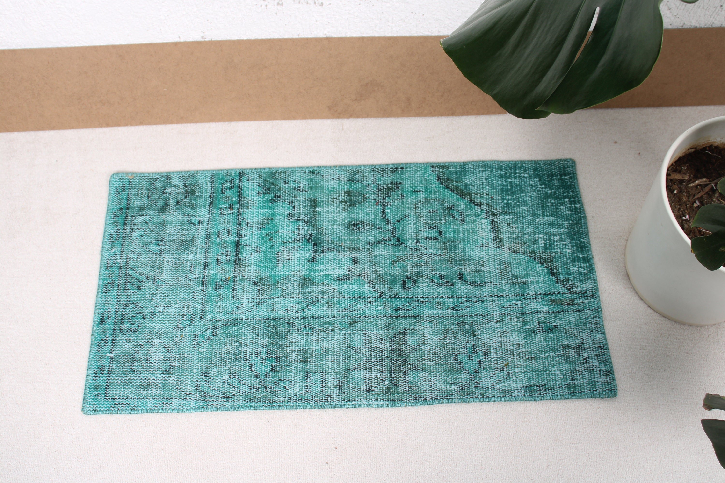 Nursery Rug, 1.5x2.9 ft Small Rugs, Entry Rug, Turkish Rug, Home Decor Rug, Blue Statement Rugs, Vintage Rugs, Handwoven Rug, Outdoor Rugs