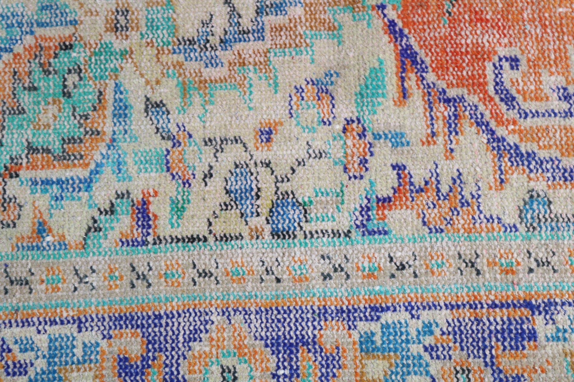 Entry Rugs, Floor Rug, Blue Oriental Rug, 1.5x2.9 ft Small Rug, Turkish Rugs, Handwoven Rug, Vintage Rugs, Moroccan Rug, Small Vintage Rug