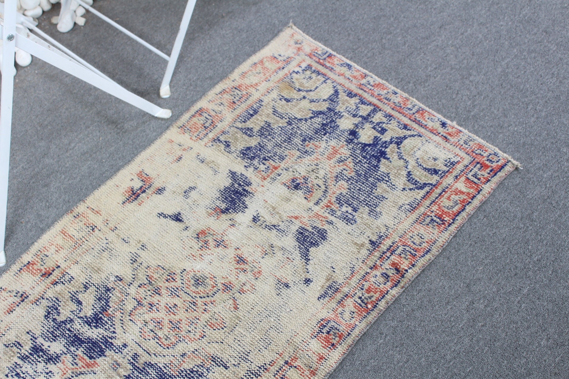 Nursery Rug, Turkish Rugs, Art Rugs, 1.9x3.8 ft Small Rugs, Vintage Rug, Blue Anatolian Rugs, Anatolian Rug, Door Mat Rug, Home Decor Rugs