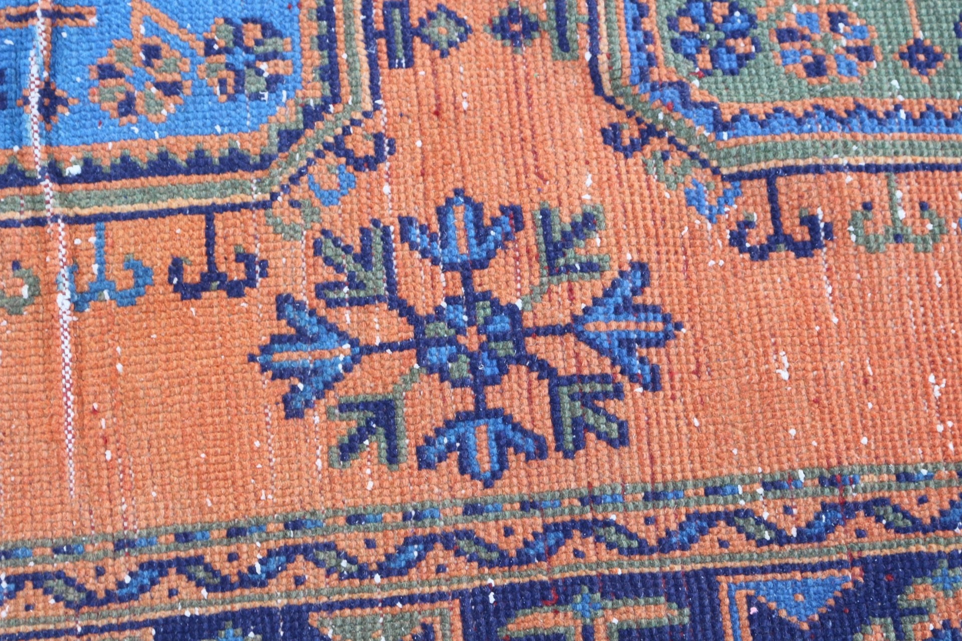 Cool Rug, Bedroom Rug, Orange Antique Rug, Turkish Rug, Home Decor Rugs, Living Room Rug, Vintage Rugs, 4.7x11.3 ft Large Rug, Custom Rugs