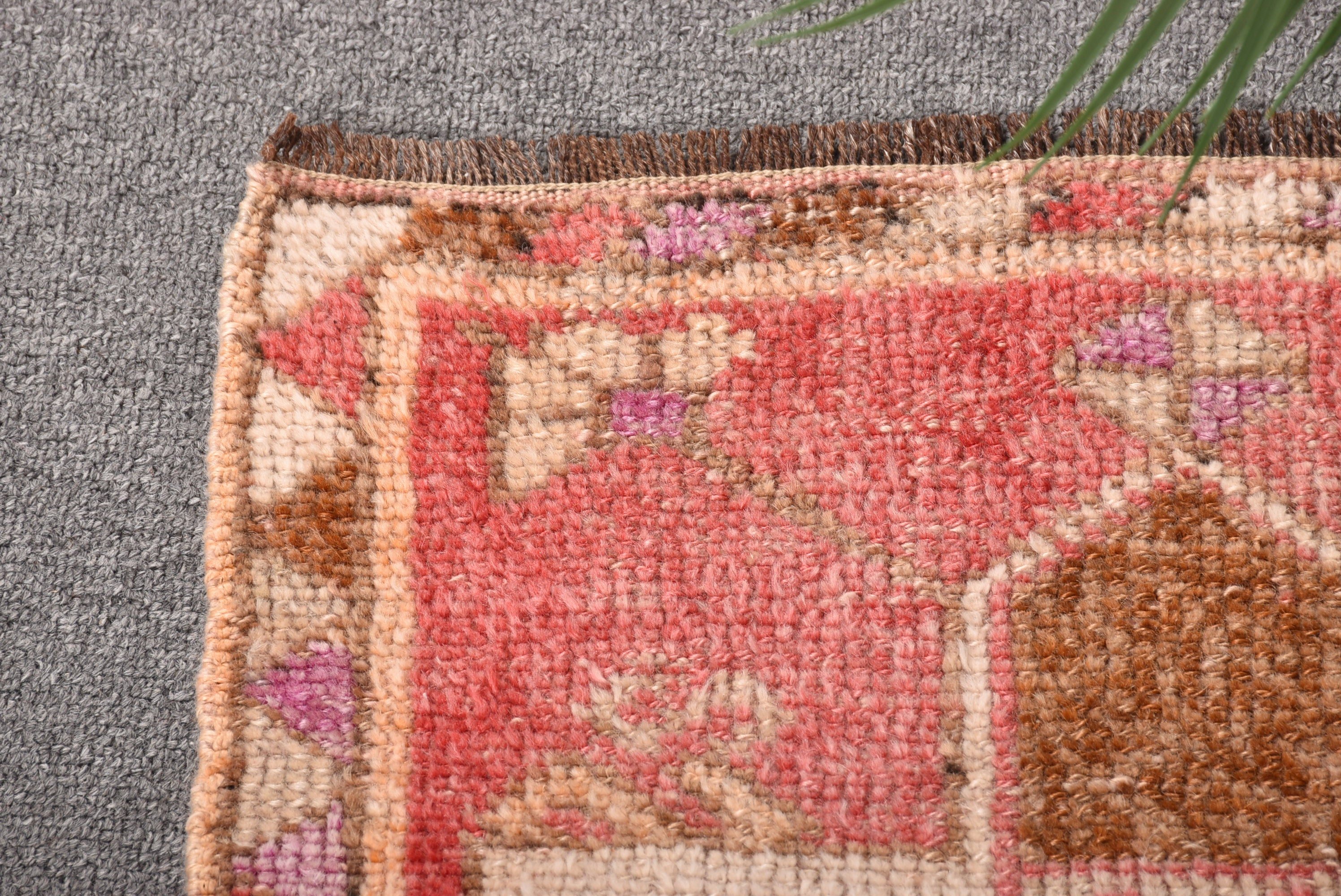 1.5x2.6 ft Küçük Halılar, Pembe Fas Halıları, Banyo Halıları, Küçük Boho Halısı, Yatak Odası Halısı, Vintage Halılar, Geometrik Halılar, Türk Halısı