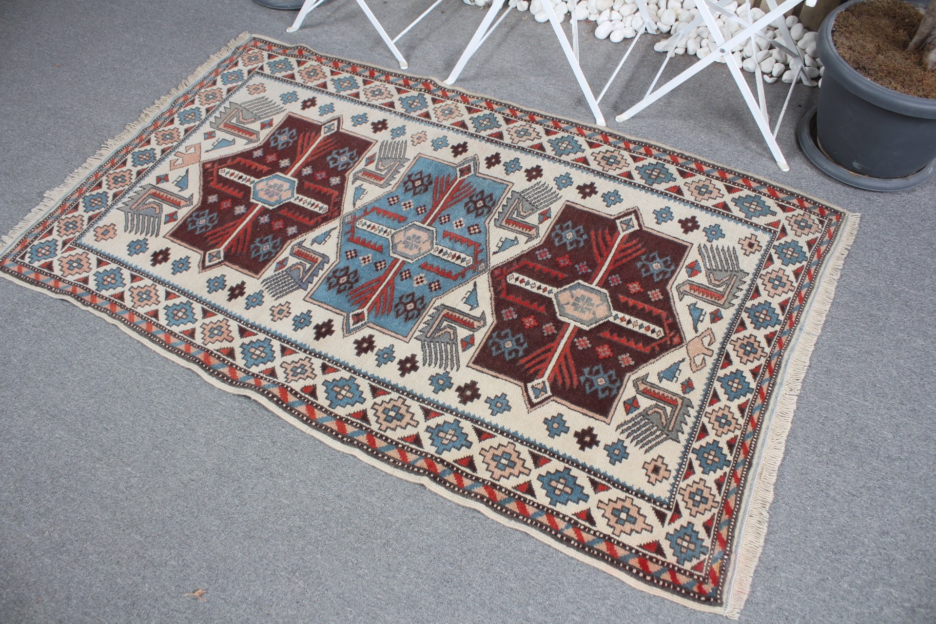 Entry Rug, Cool Rug, Beige Home Decor Rugs, Vintage Rugs, Turkish Rug, Oriental Rugs, Old Rugs, 3.3x5.6 ft Accent Rug, Nursery Rugs