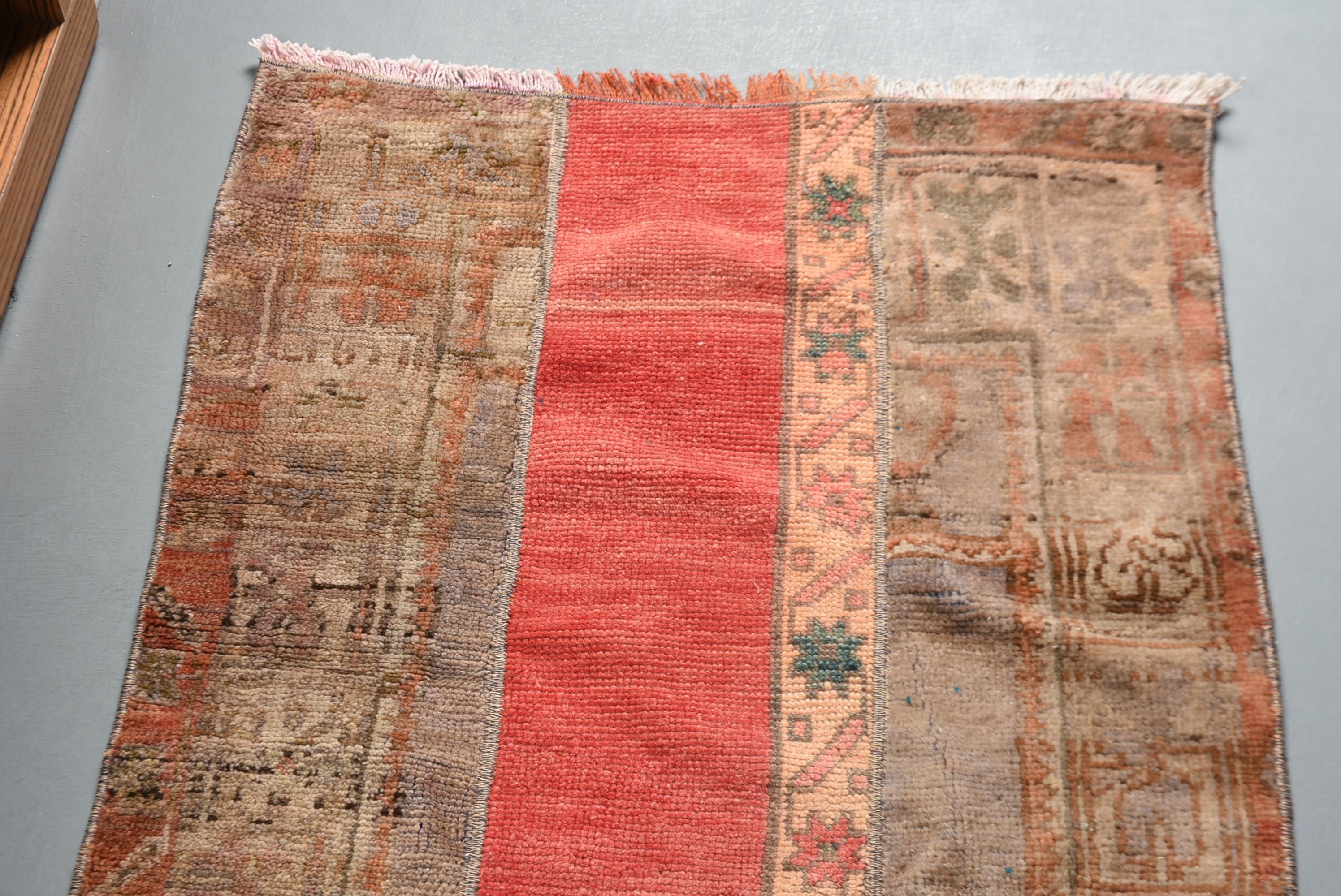 Kitchen Rugs, Red Moroccan Rug, Antique Rugs, Vintage Rugs, Rugs for Bedroom, 2.2x3.7 ft Small Rugs, Entry Rug, Turkish Rug
