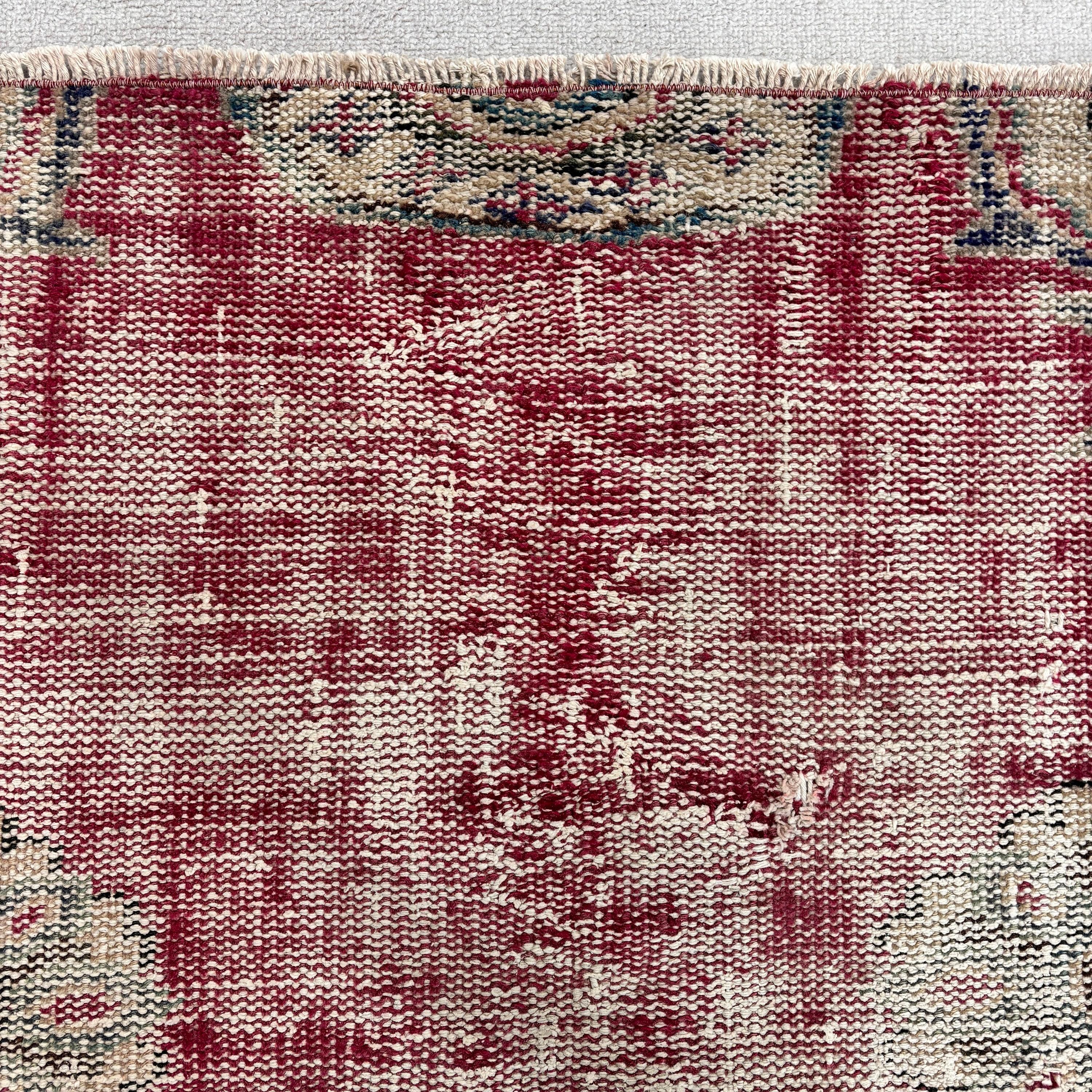 Pembe Oushak Halı, 3,9x7,3 ft Alan Halısı, Çocuk Odası Halıları, Nötr Halılar, Türk Halısı, Havalı Halılar, Oushak Alan Halısı, İç Mekan Halıları, Vintage Halılar