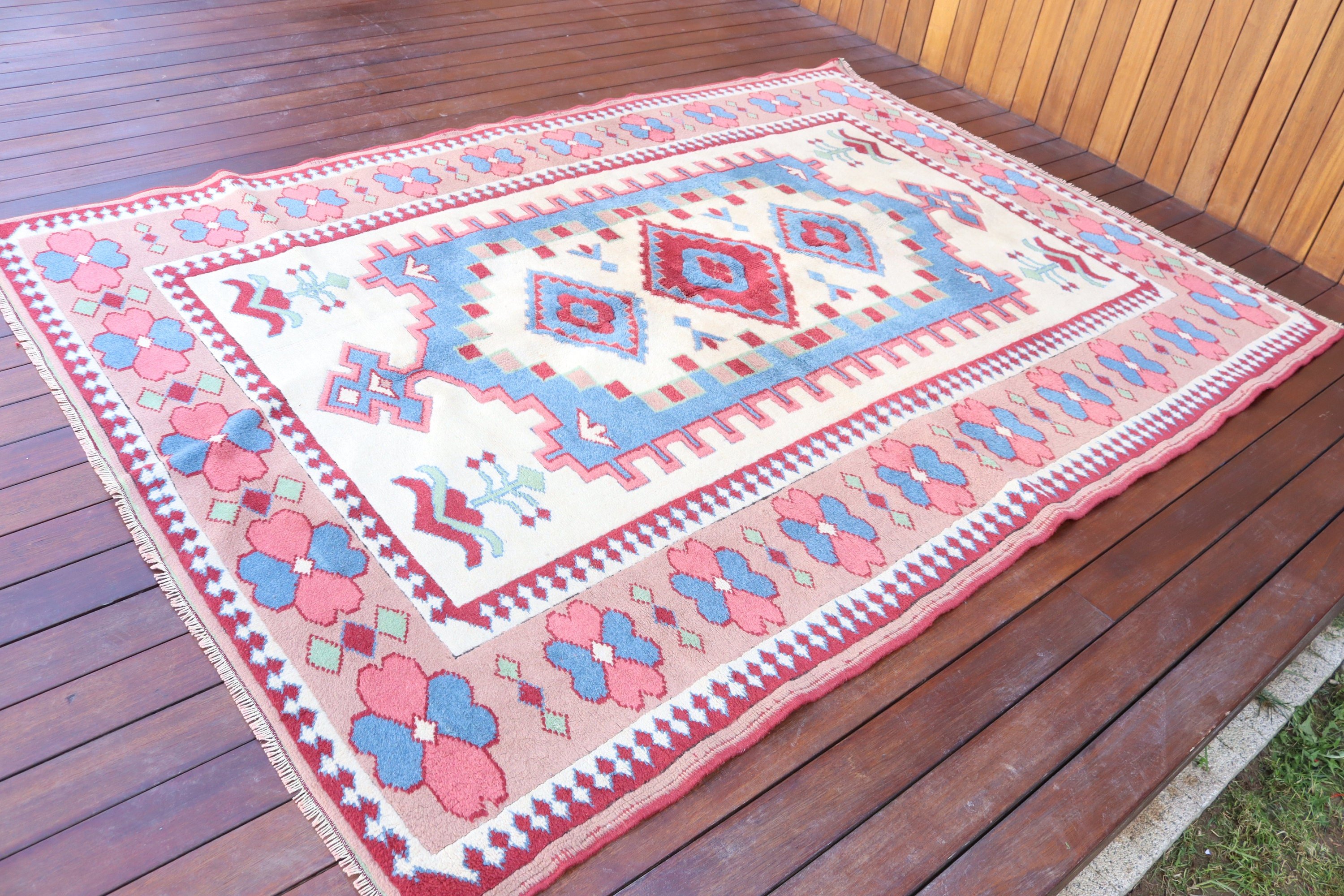 Türk Halısı, Boho Bölge Halıları, El Dokuma Halılar, Boho Halılar, Egzotik Halı, Yemek Odası Halıları, Vintage Halılar, 5,3x7,4 ft Alan Halıları, Bej Mutfak Halısı