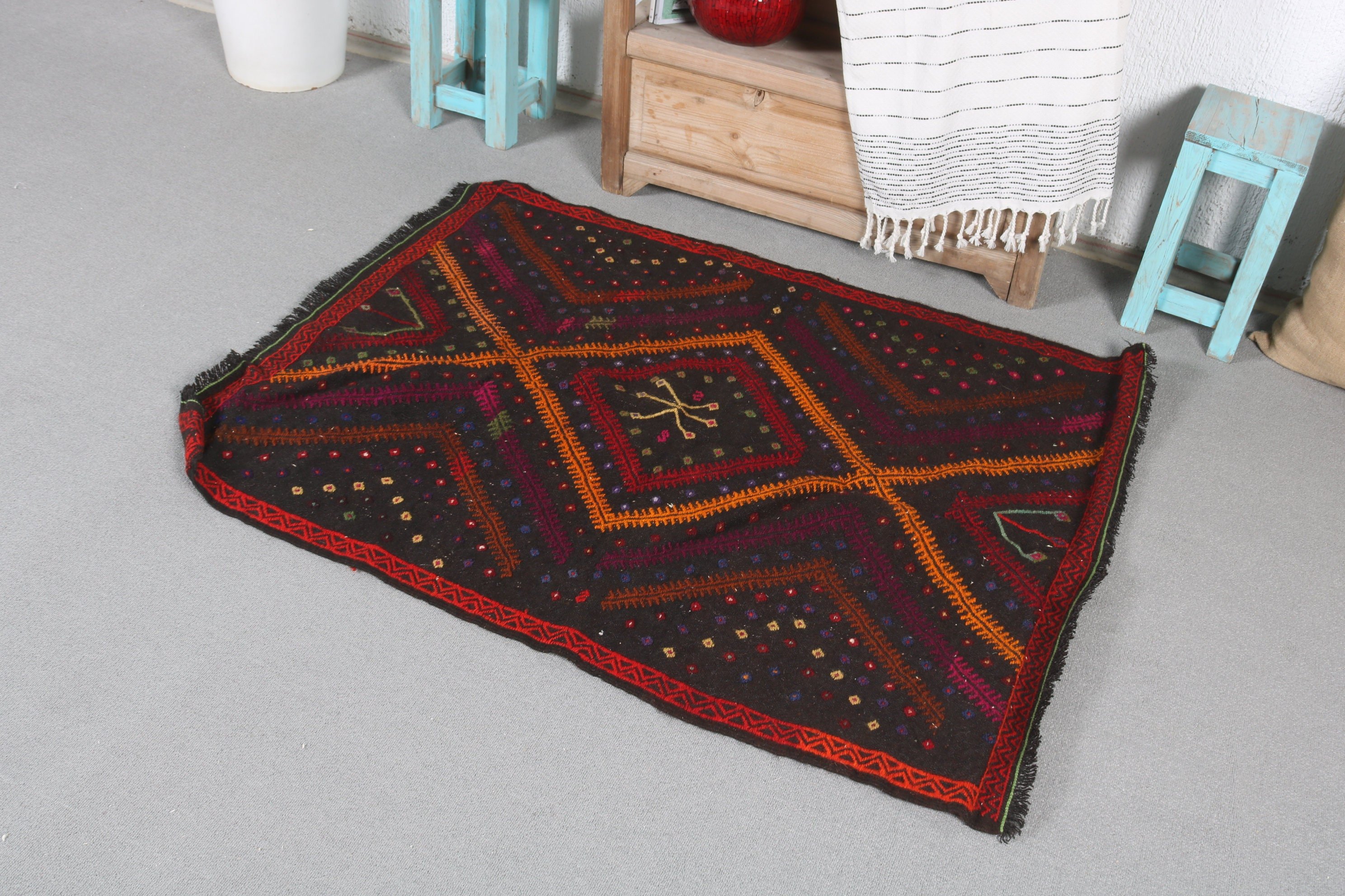 Kırmızı Antika Halı, Giriş Halıları, Yer Halıları, Türk Halısı, Duvara Asılı Halılar, Kilim, Sanat Halıları, 3.1x4.1 ft Küçük Halılar, Fas Halısı, Vintage Halı