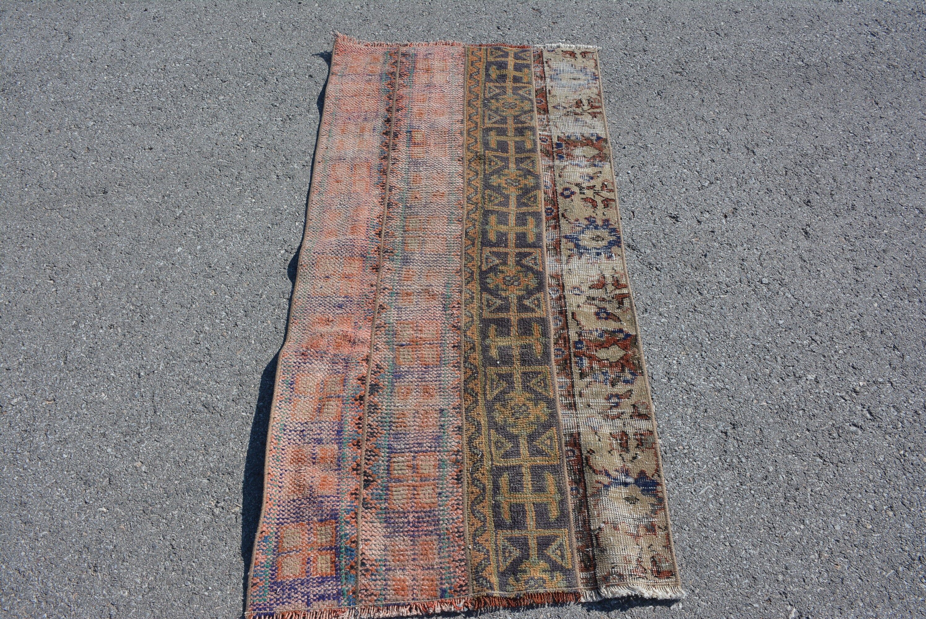 Rugs for Wall Hanging, Kitchen Rug, Art Rug, Vintage Rug, Colorful Rug, 2.3x4.7 ft Small Rugs, Bathroom Rug, Vintage Decor Rug, Turkish Rug