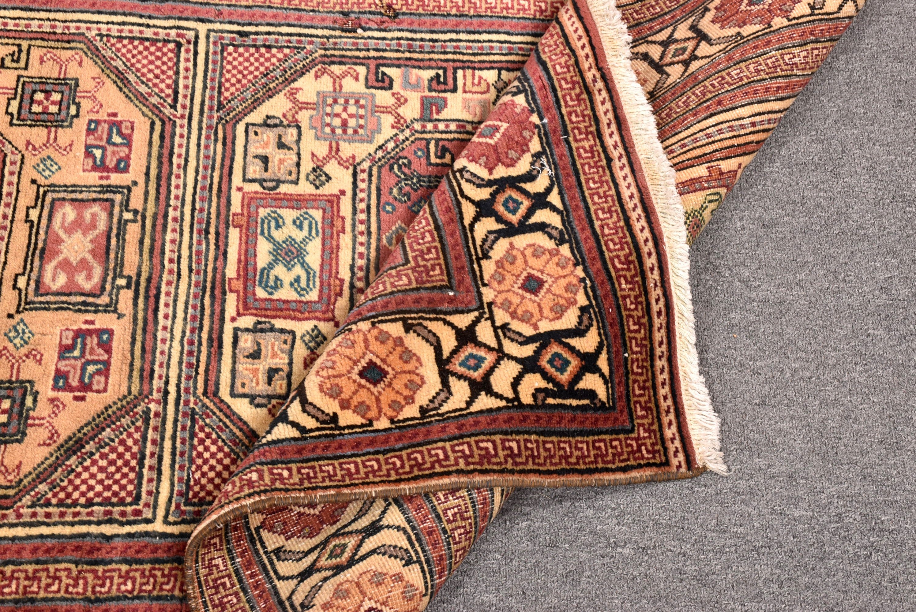 Dekoratif Halılar, 3.1x6.5 ft Vurgulu Halılar, Mor Lüks Halılar, Vintage Vurgulu Halılar, Nötr Halı, Yün Halı, Boho Halı, Türk Halısı, Vintage Halı