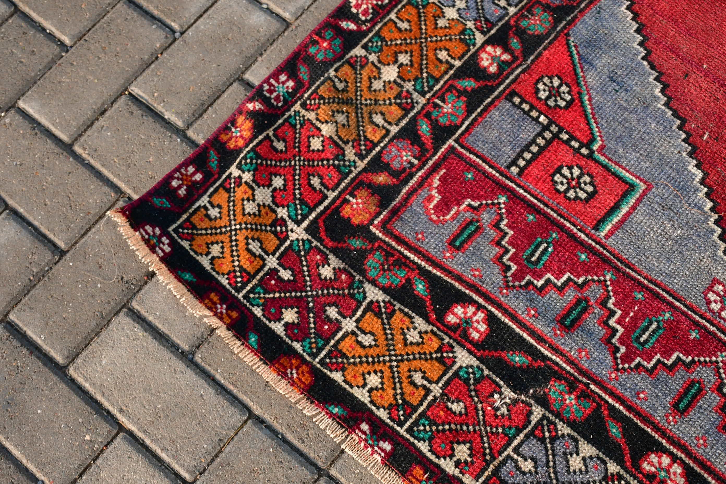 Nursery Rug, Vintage Rugs, Red Bedroom Rugs, Turkish Rug, Kitchen Rug, 3.9x5.9 ft Accent Rugs, Floor Rugs, Rugs for Kitchen, Cool Rug