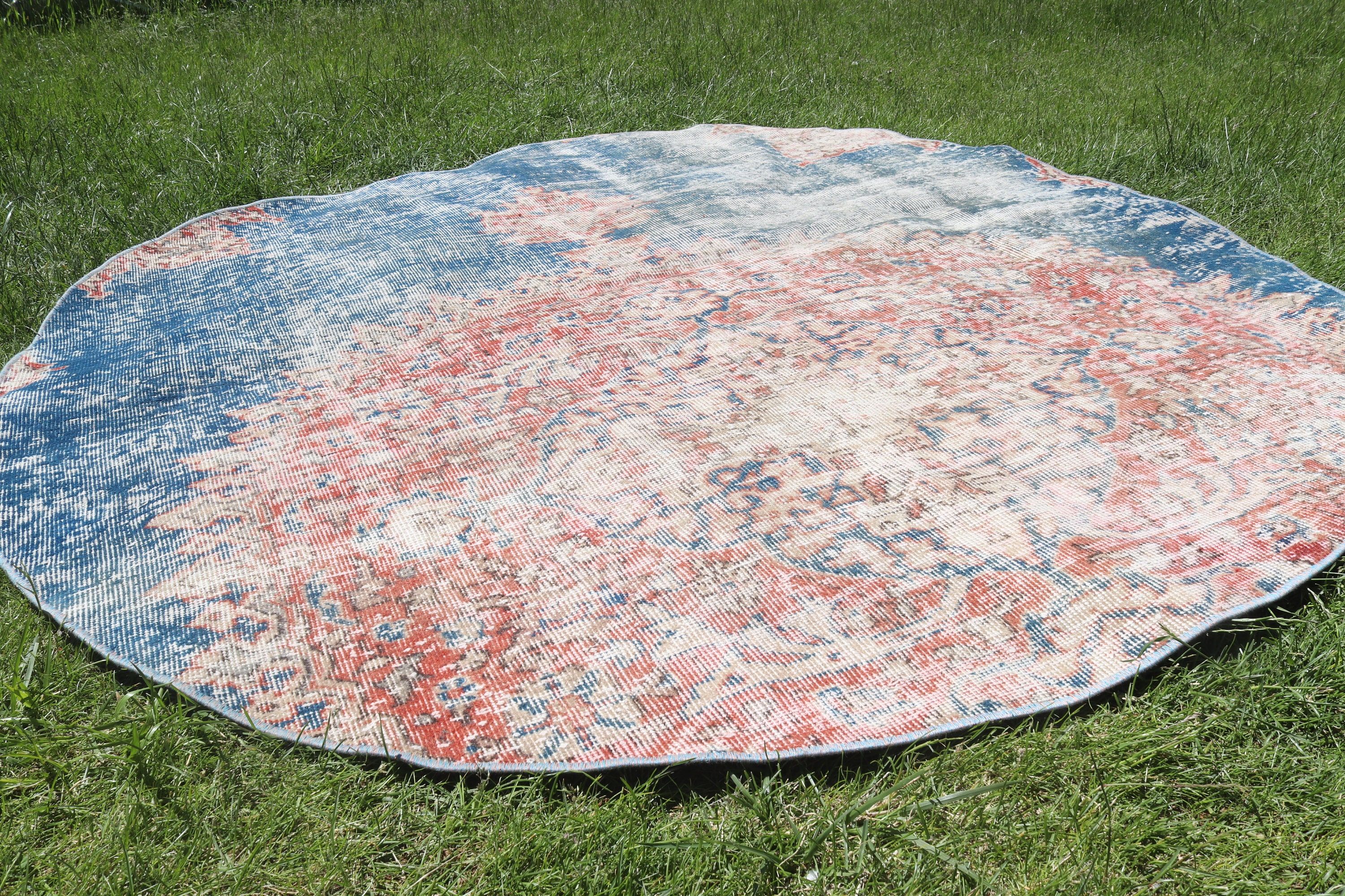 Anatolian Rug, Aesthetic Rugs, Kitchen Rugs, Flatweave Rug, 5.7x5.7 ft Area Rug, Bedroom Rug, Red Antique Rug, Vintage Rug, Turkish Rugs