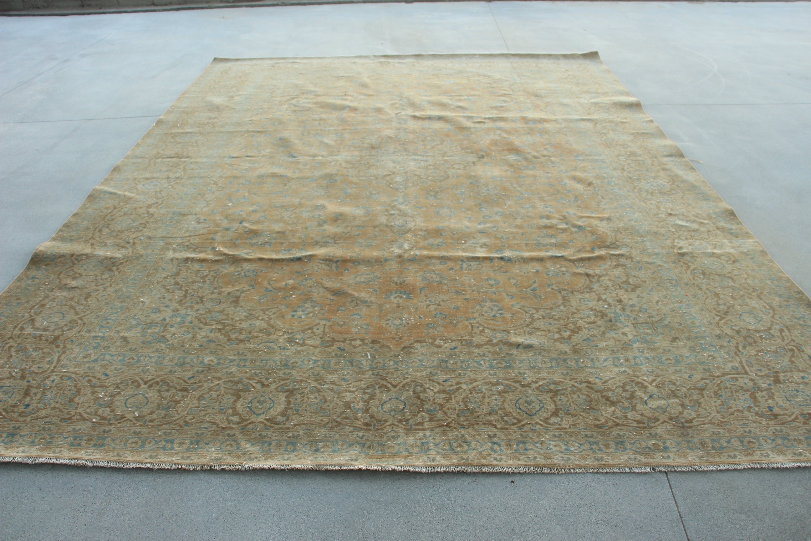 Yemek Odası Halısı, 10.2x13.5 ft Büyük Boy Halı, Salon Halıları, Vintage Halılar, Boho Halılar, Türk Halıları, Kahverengi Yün Halılar, Antika Halı, Salon Halısı