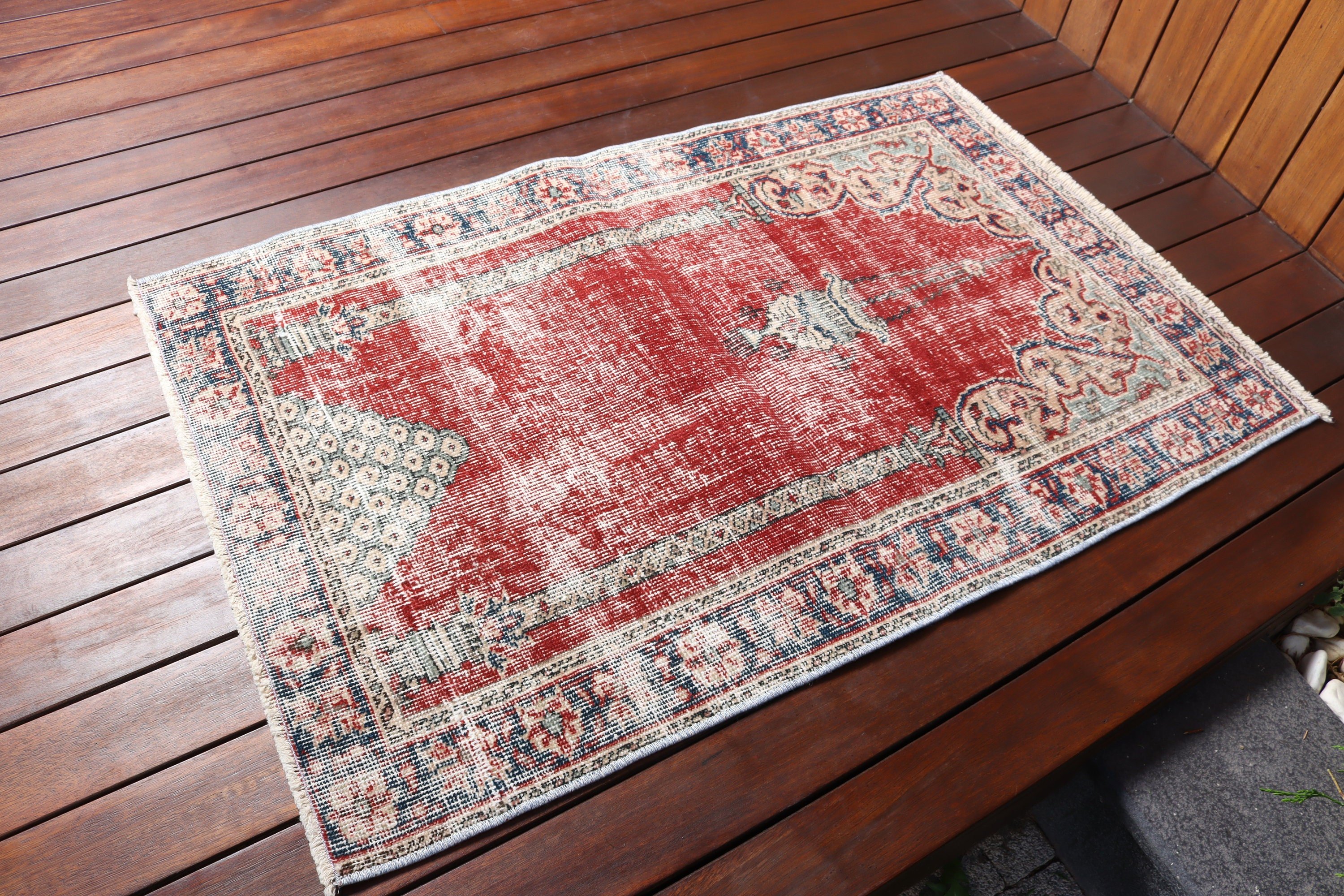 Kırmızı Açıklama Halıları, Oryantal Halı, 2,5x3,9 ft Küçük Halılar, Geometrik Halılar, Yatak Odası Halıları, Mutfak Halısı, Kabile Halısı, Vintage Halı, Türk Halıları