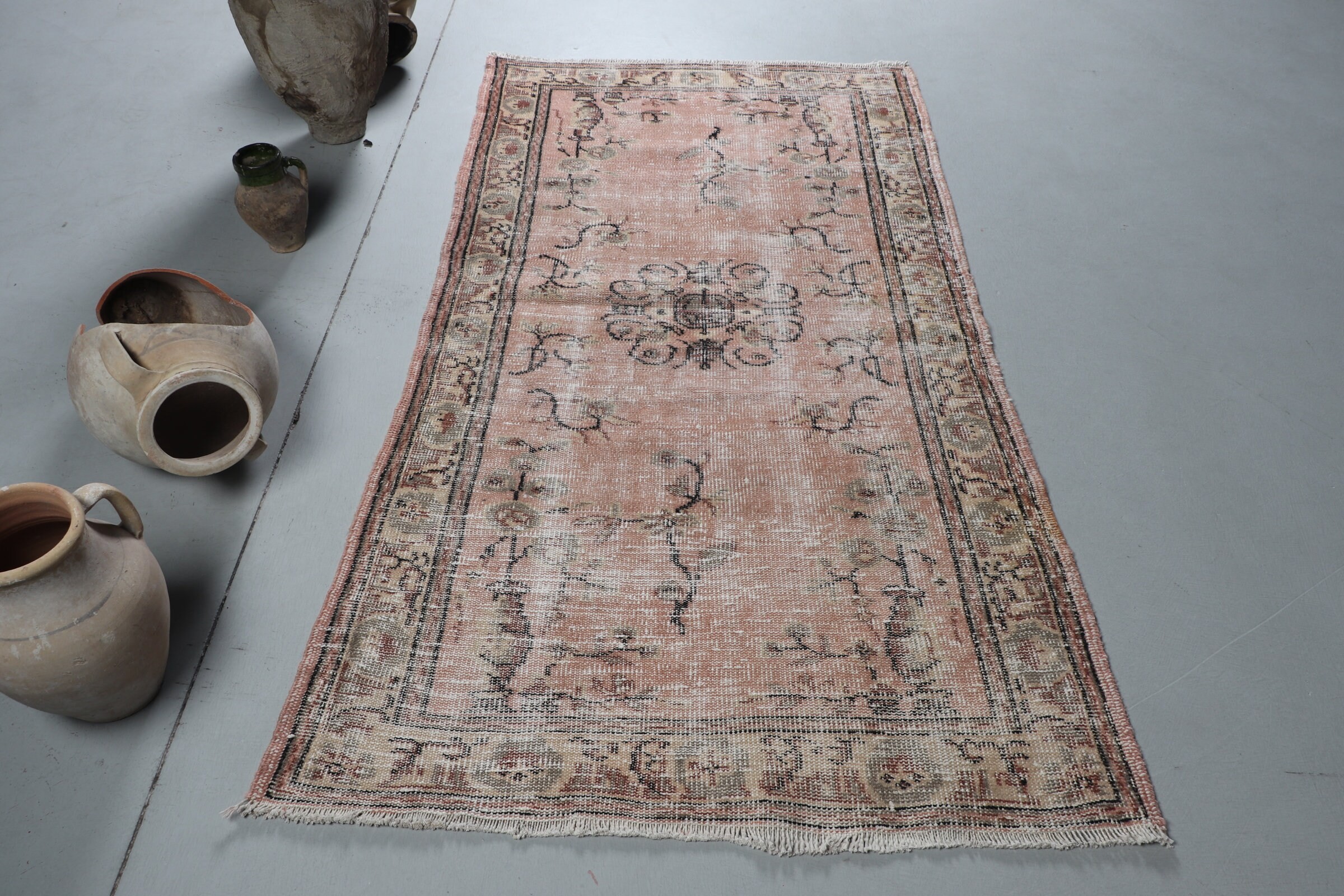 Bronze Floor Rugs, Vintage Rug, Rugs for Bedroom, Turkish Rug, 3.5x6.4 ft Accent Rug, Home Decor Rugs, Kitchen Rug, Wool Rug, Entry Rugs