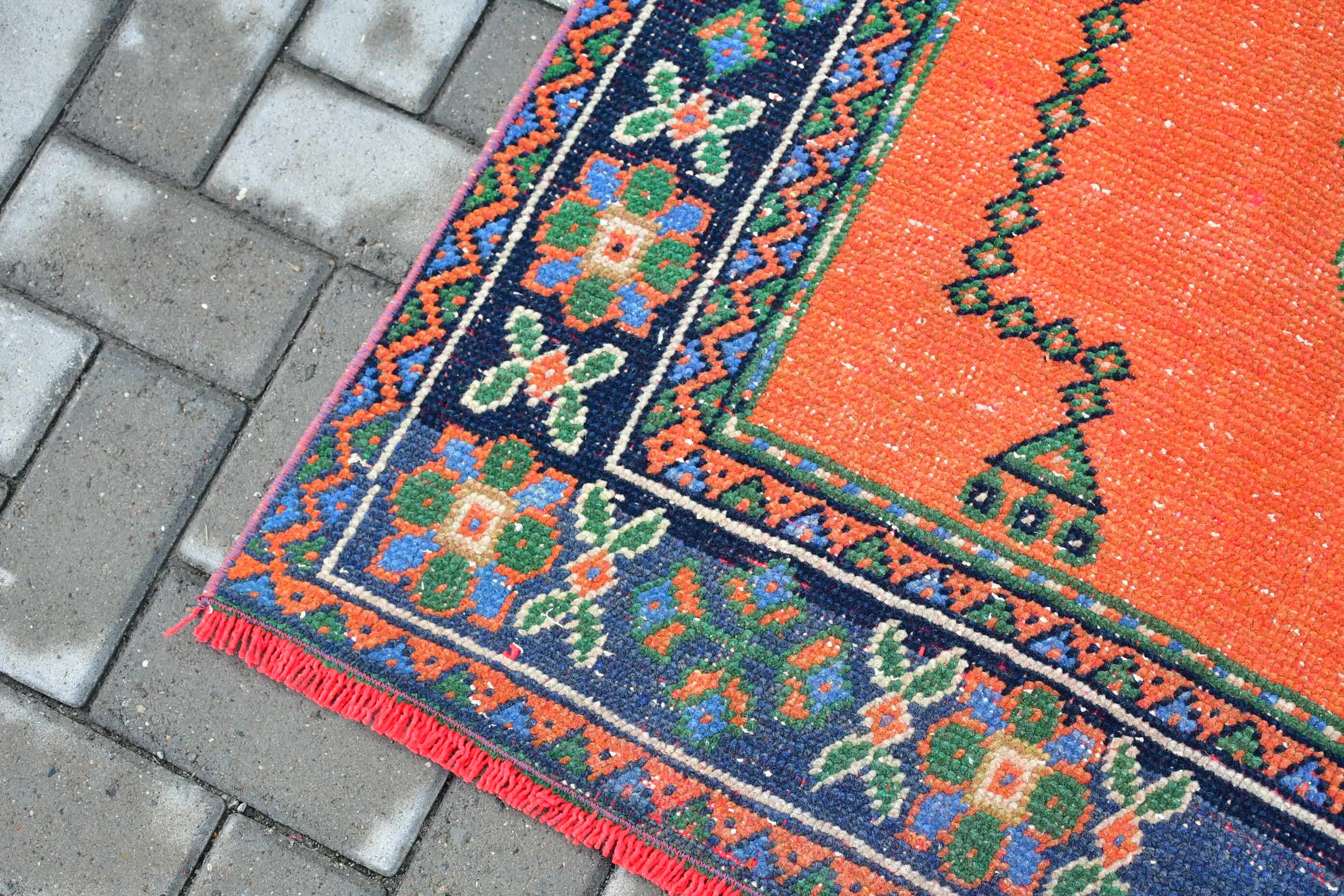 Cool Rug, Floor Rugs, Rugs for Living Room, 4.6x10.3 ft Large Rug, Vintage Rugs, Orange Oriental Rug, Salon Rug, Turkish Rug, Bedroom Rugs