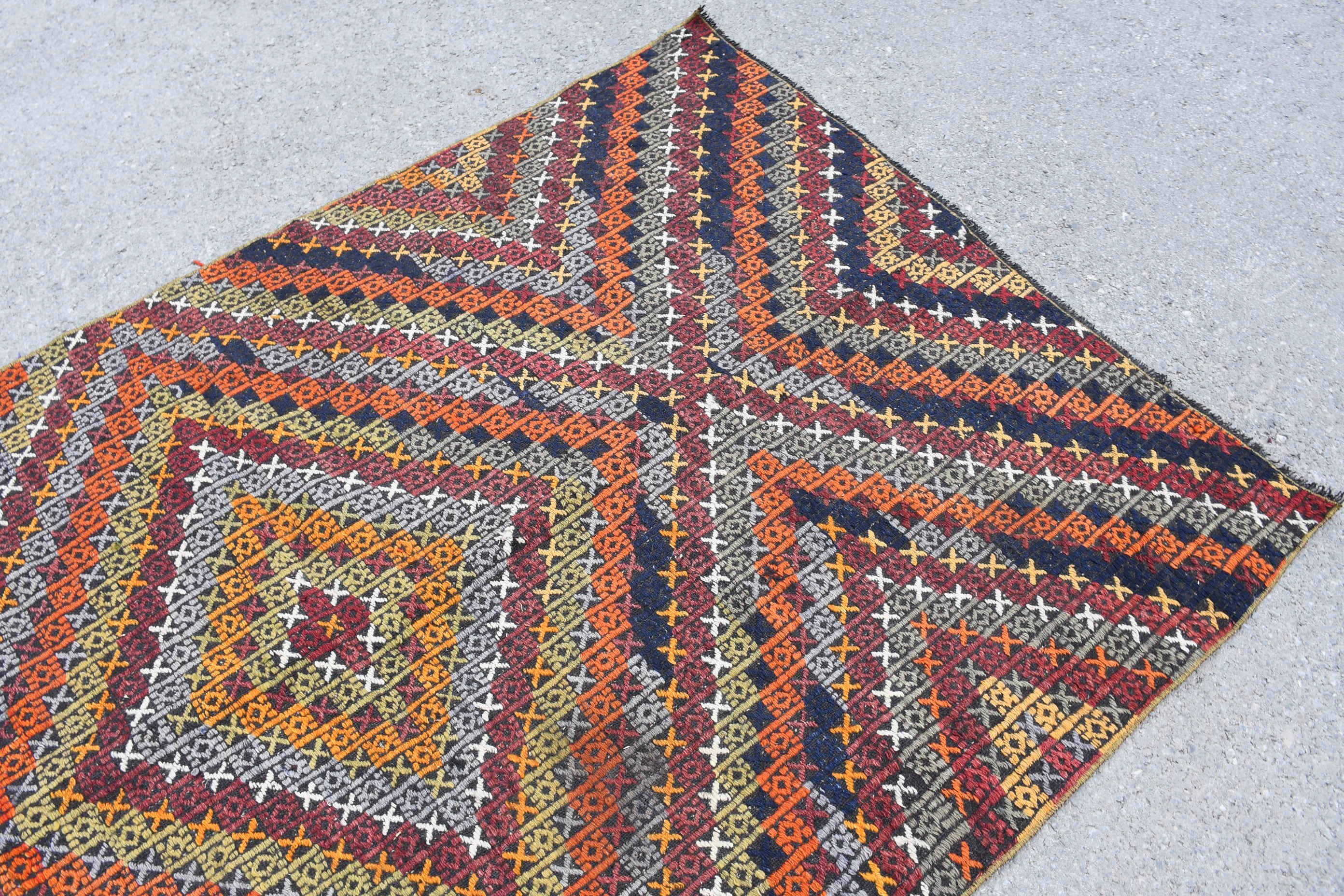 Türk Halıları, Kilim, Fas Halısı, Oturma Odası Halıları, Vintage Halılar, Yeşil 4.5x7.5 ft Alan Halısı, Yer Halıları, Vintage Dekor Halıları