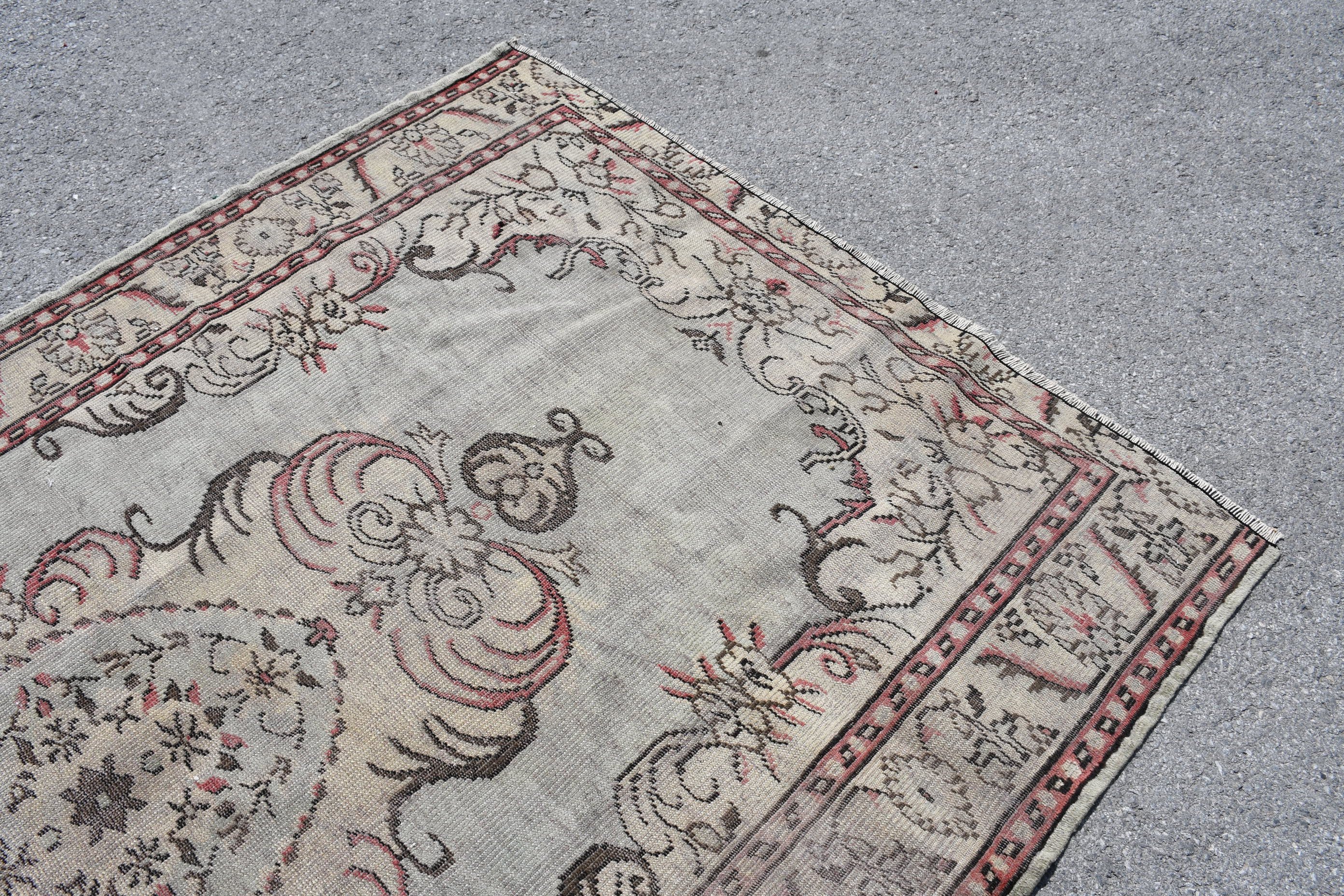 Wool Rug, Bright Rug, Old Rug, Bedroom Rugs, Dining Room Rug, Vintage Rug, Beige Floor Rugs, Turkish Rugs, Floor Rug, 5.6x9.3 ft Large Rug