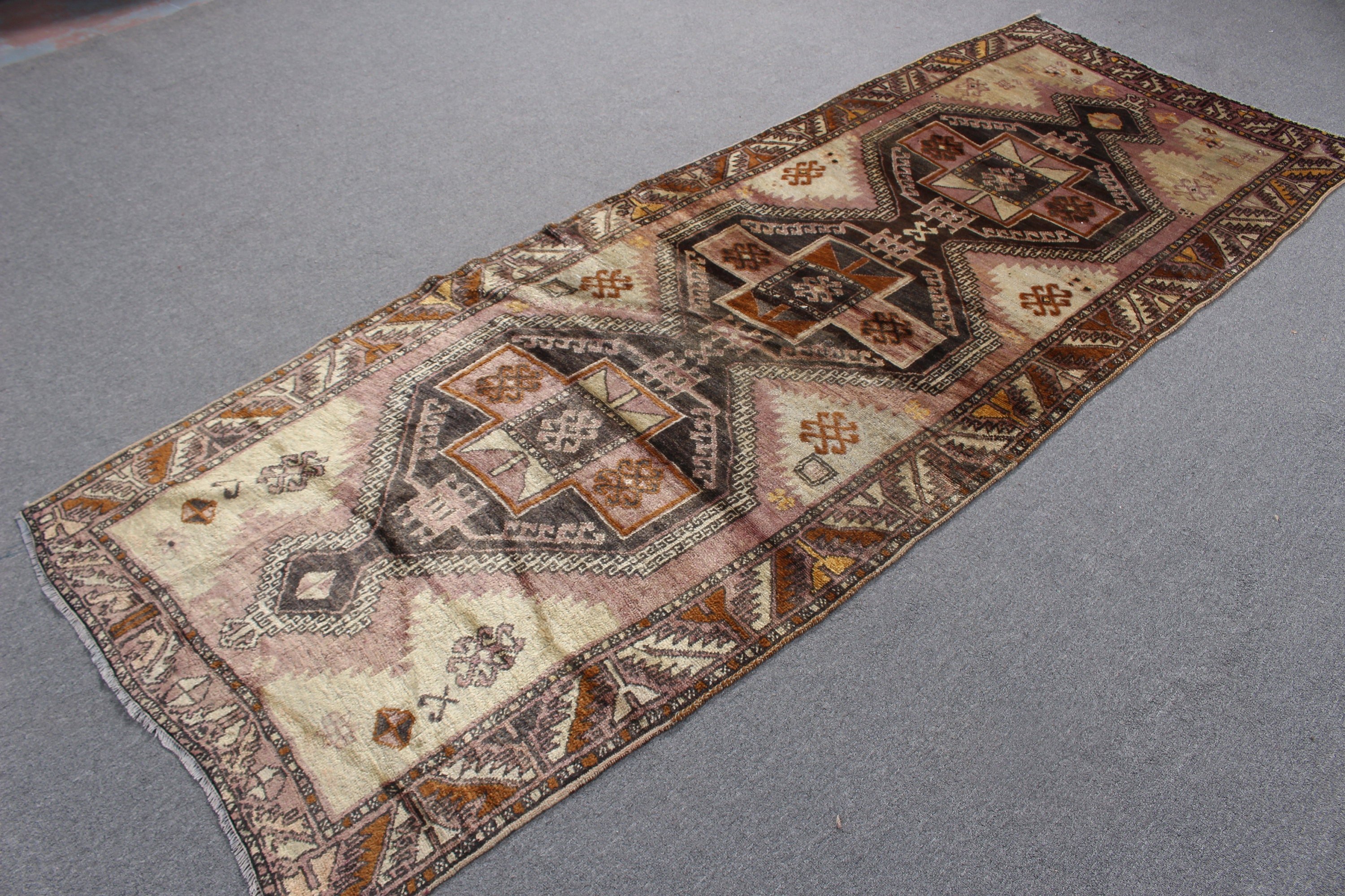 Mutfak Halısı, 3.3x9.2 ft Runner Halıları, Türk Halısı, Beni Ourain Runner Halıları, Vintage Halılar, Bej Havalı Halı, Boho Halı, Etnik Halı, Nötr Halılar