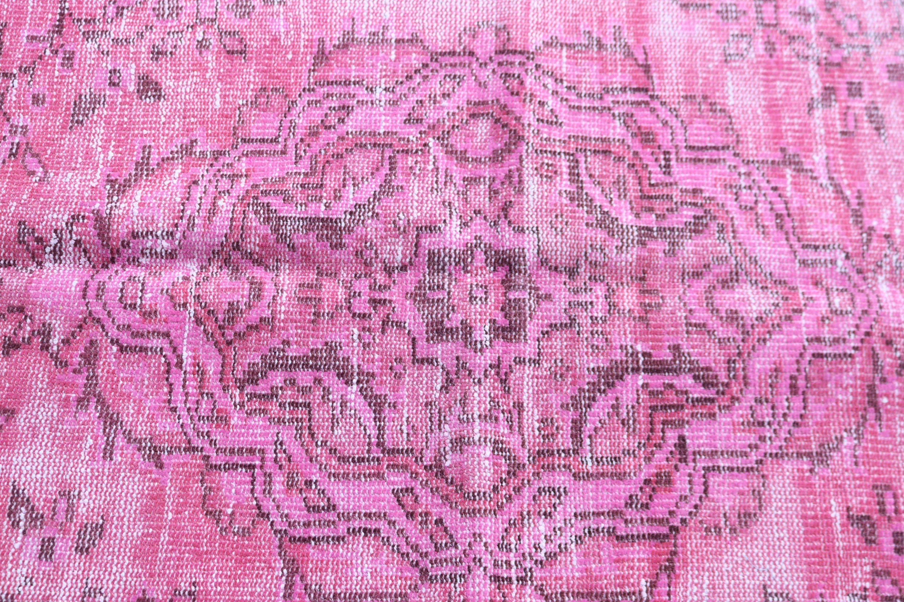 4,7x8,9 ft Büyük Halılar, Büyük Boho Halıları, Pembe El Dokuma Halı, Vintage Halı, Nötr Halı, Türk Halısı, Oryantal Halılar, Oturma Odası Halıları