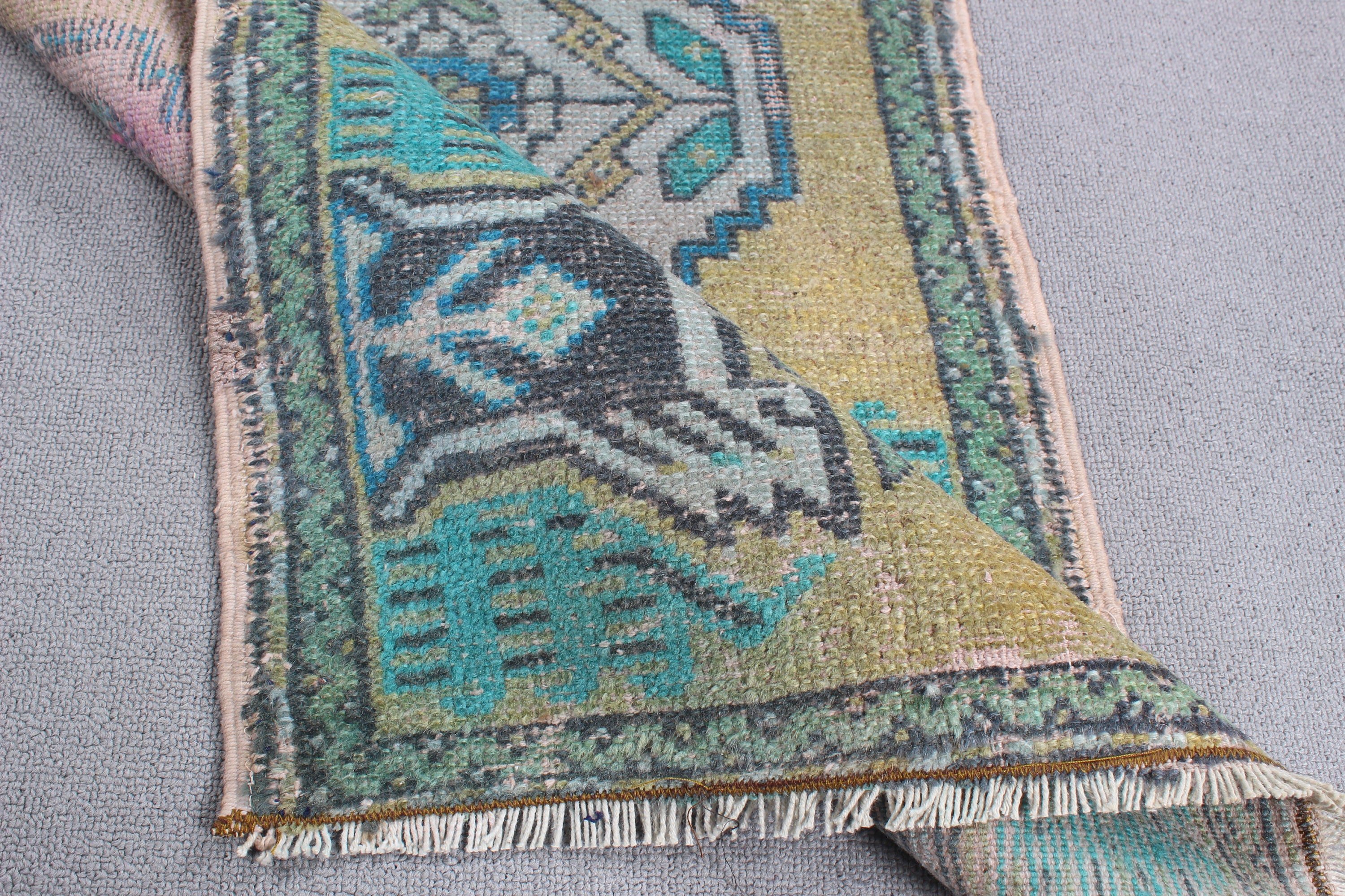 Decorative Rug, Bath Rug, Turkish Rugs, Neutral Rug, Nursery Rug, Green Moroccan Rugs, Moroccan Rugs, 1.7x3.1 ft Small Rugs, Vintage Rugs