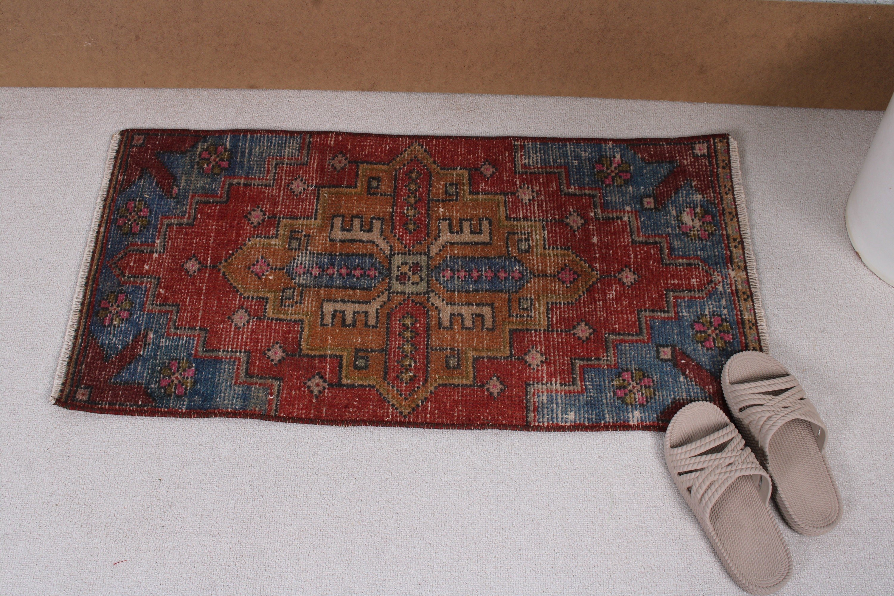 Kahverengi Yatak Odası Halıları, Vintage Halılar, Banyo Halıları, Çocuk Halısı, Oushak Halısı, 1.5x3 ft Küçük Halı, Kapı Paspas Halısı, Türk Halısı