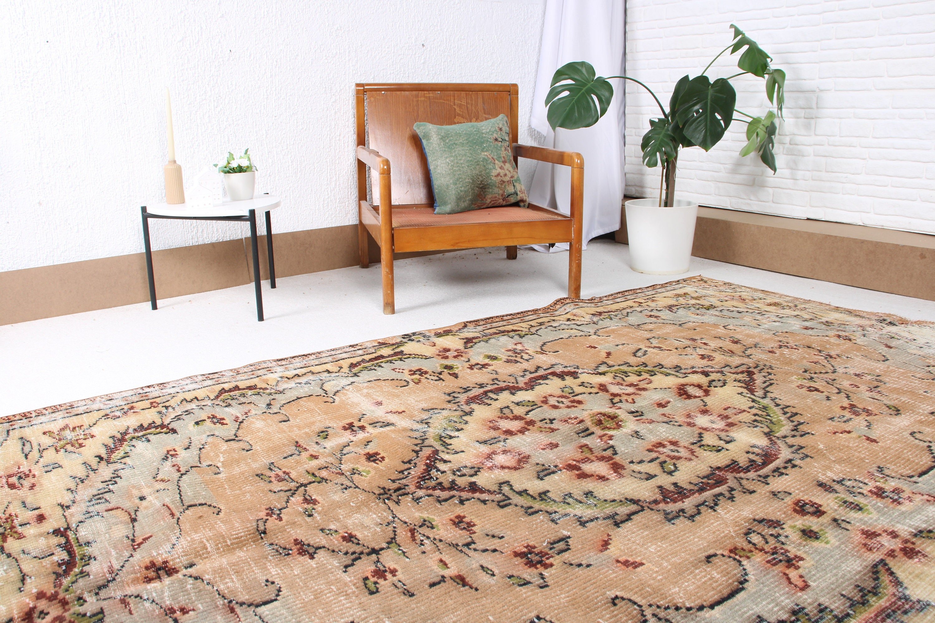 Dining Room Rug, 5.5x8.3 ft Large Rugs, Vintage Rugs, Handwoven Rug, Brown Floor Rug, Large Boho Rug, Anatolian Rugs, Turkish Rugs