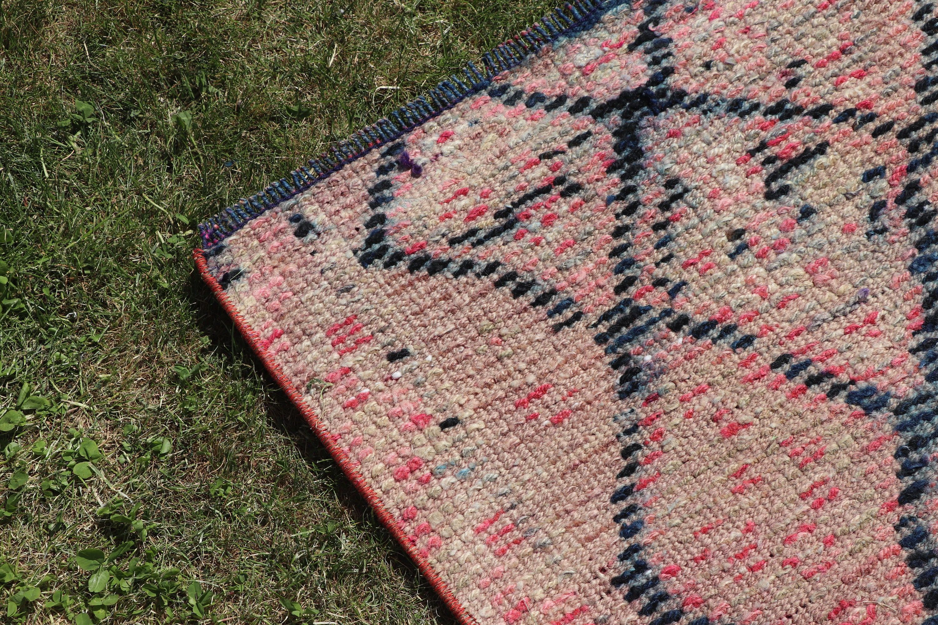 Modern Rug, Stair Rug, Turkish Rug, Statement Rugs, Brown Boho Rug, Antique Rug, Vintage Rug, 3.3x8.5 ft Runner Rugs, Vintage Runner Rugs