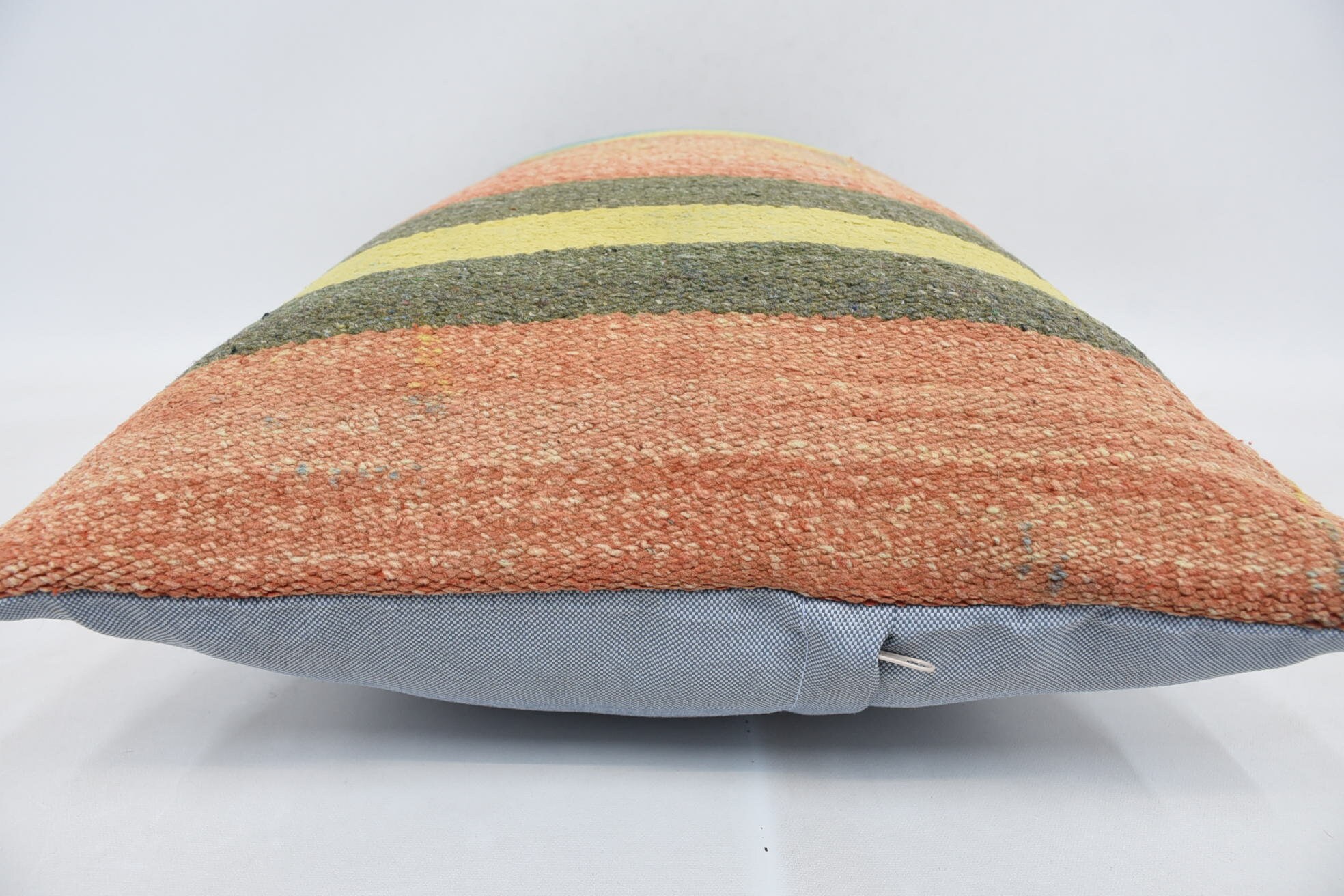 16"x24" Yellow Pillow Sham, Retro Pillow Sham, Handmade Rug Seat Pillow, Turkish Pillow, Interior Designer Pillow, Kilim Cushion Sham