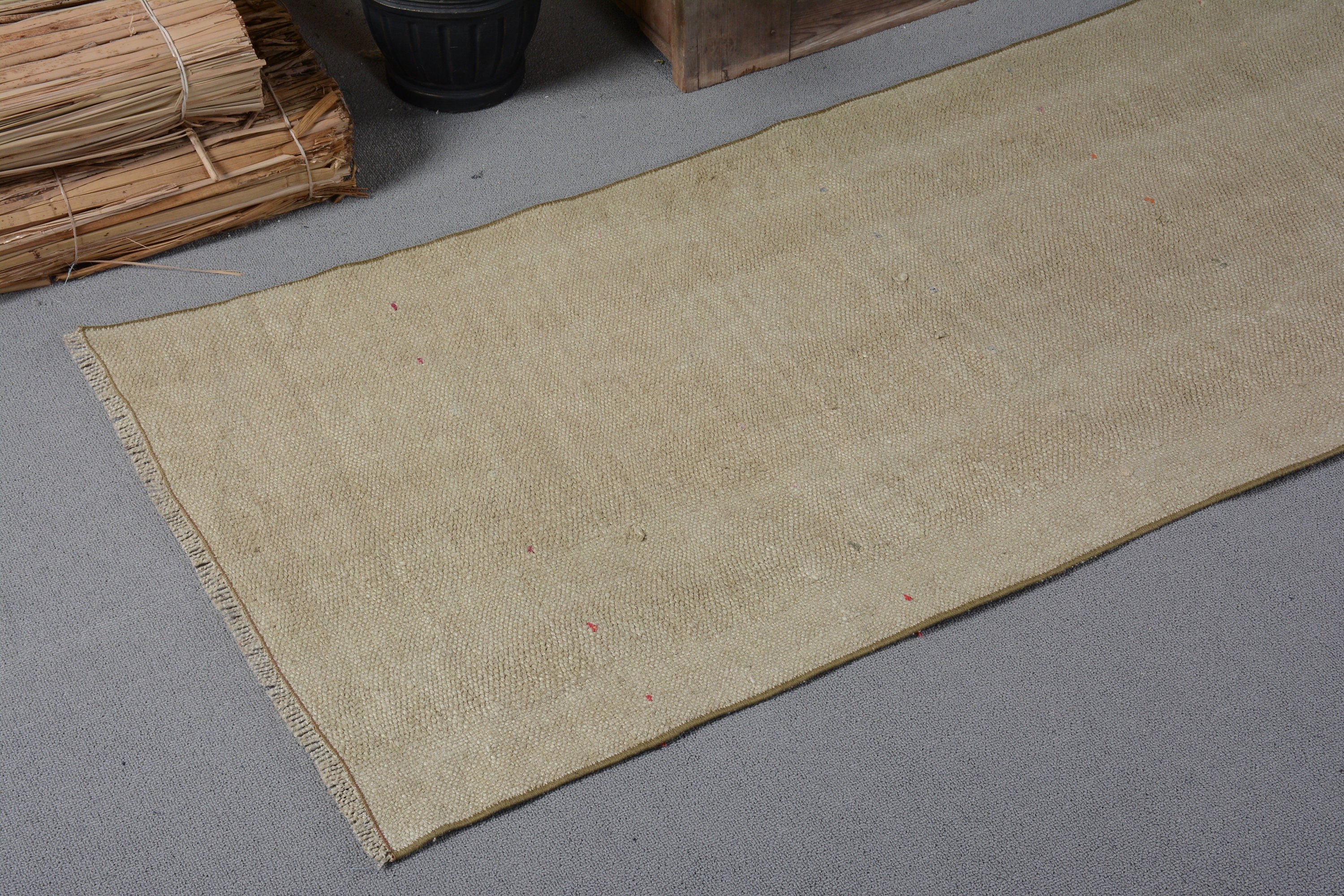 Vintage Halılar, Anadolu Halısı, 2.3x10.8 ft Runner Halıları, Türk Halısı, Havalı Halı, Kahverengi Antika Halı, Mutfak Halıları, Sessiz Halılar, Koridor Halısı