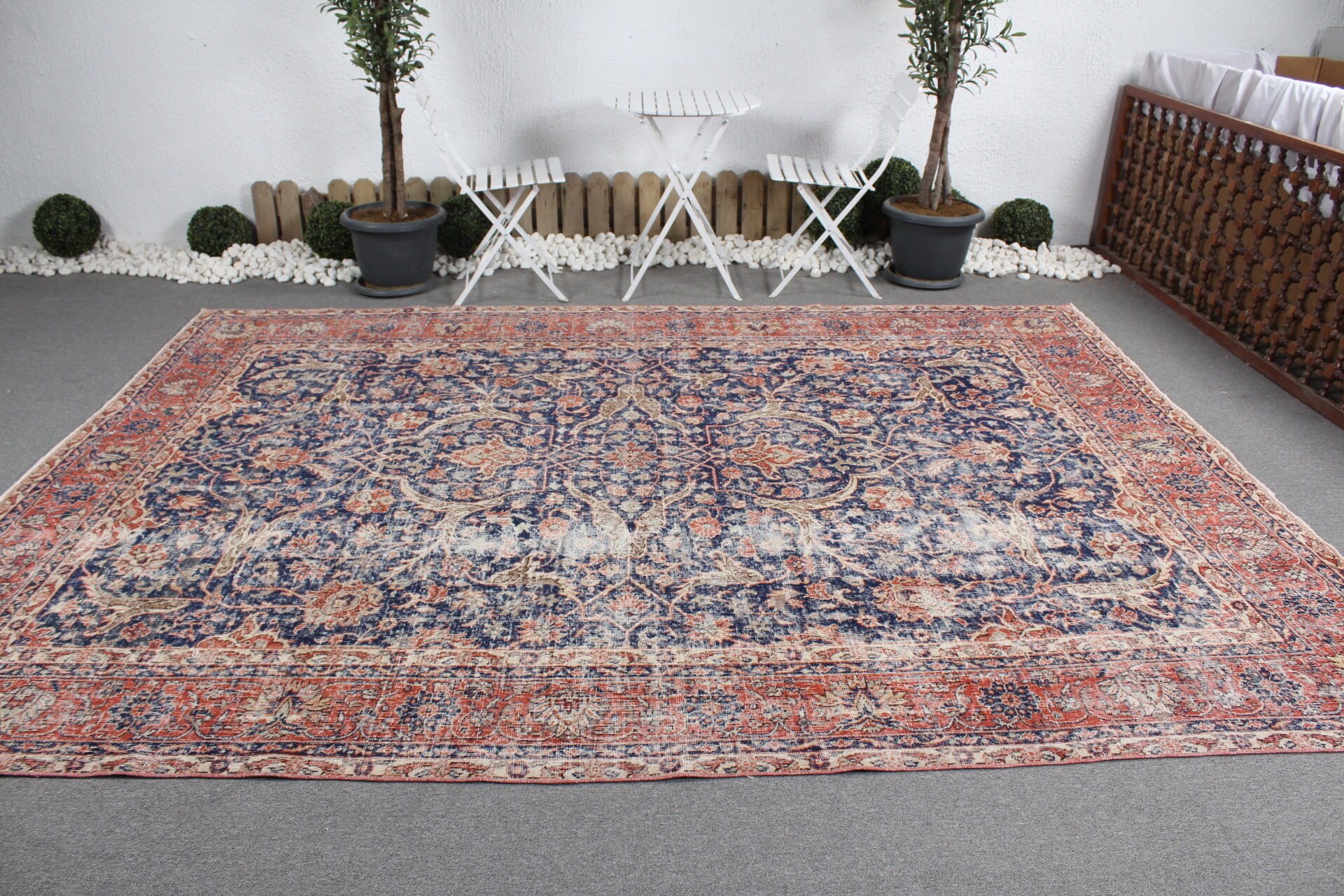 Eclectic Rug, Turkish Rug, Blue Moroccan Rug, Antique Rug, Vintage Rugs, 8.2x11.1 ft Oversize Rug, Dining Room Rug, Floor Rugs, Salon Rug