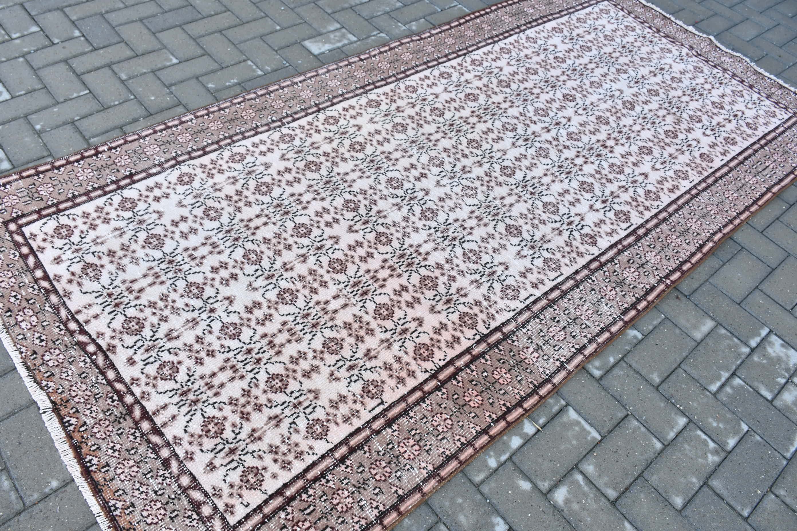 Mutfak Halısı, Dış Mekan Halısı, 4.4x8.8 ft Alan Halısı, Türk Halıları, Vintage Halı, Yatak Odası Halısı, Yemek Odası Halısı, Bej Anadolu Halısı