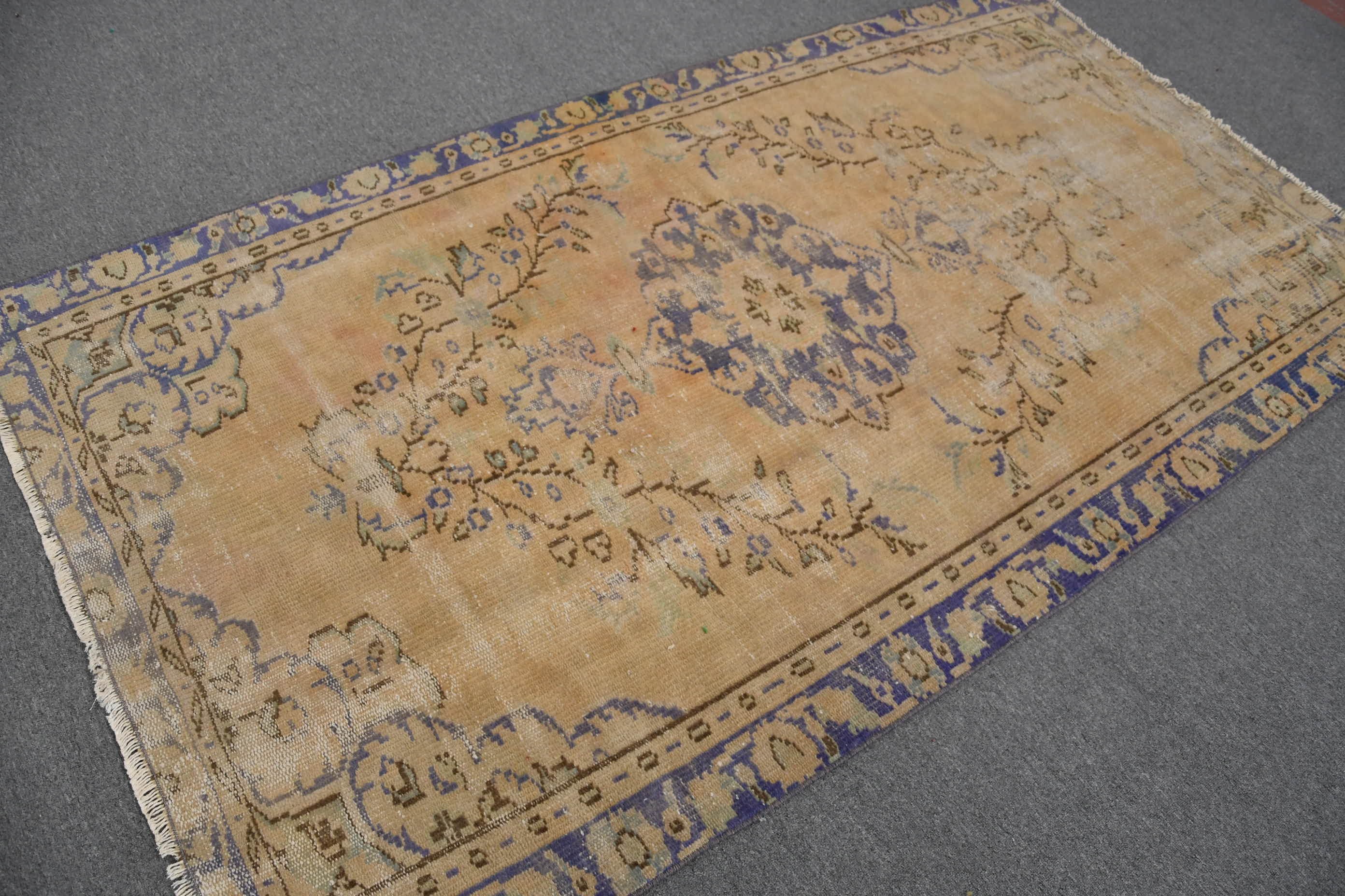Yer Halısı, Mutfak Halıları, Oturma Odası Halıları, Kahverengi Ev Dekor Halısı, Vintage Halı, Boho Halısı, Türk Halısı, 4.2x7.8 ft Alan Halısı, Fas Halısı