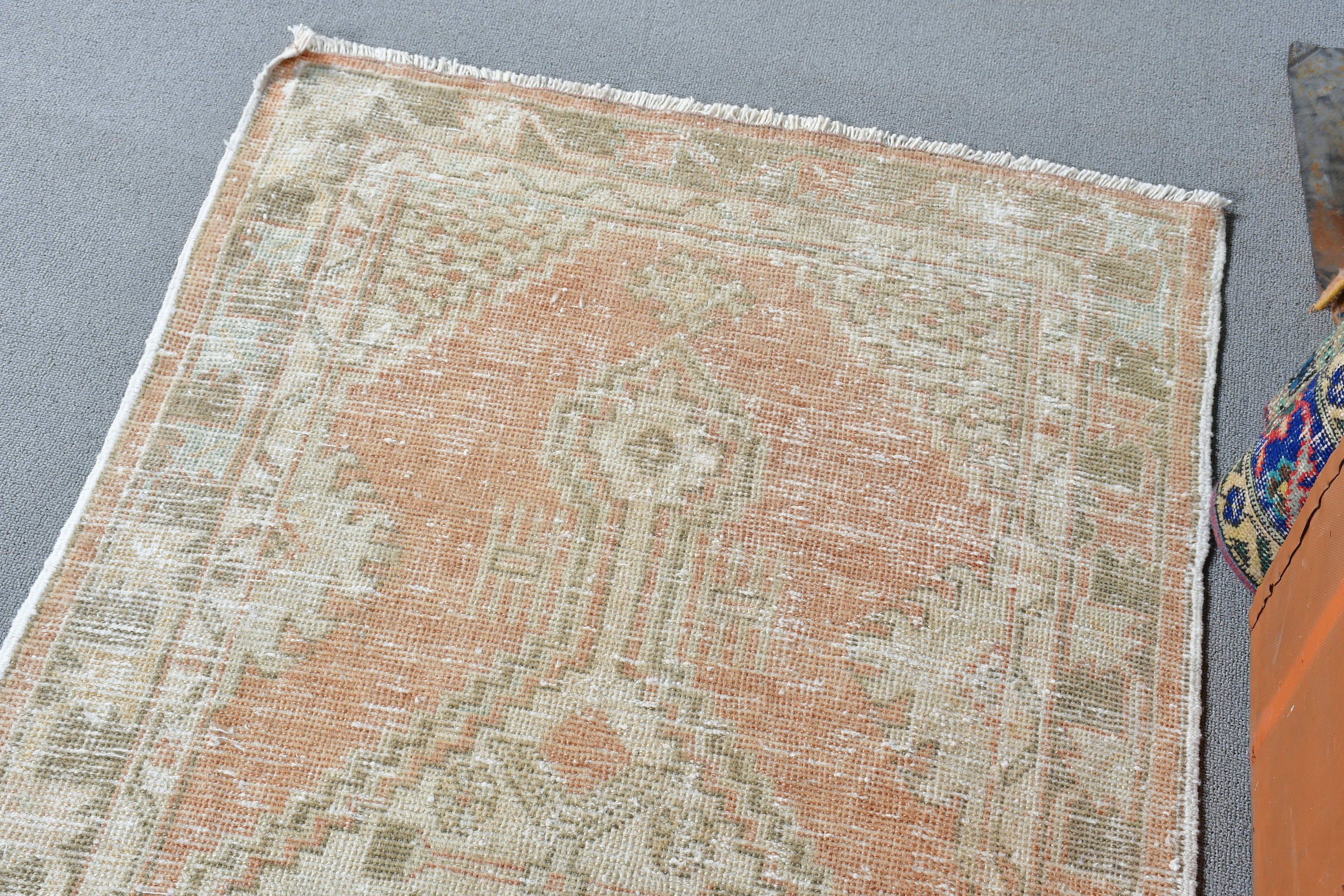 Turkish Rug, Vintage Rug, Moroccan Rug, Rugs for Bathroom, 2.6x5.4 ft Small Rug, Nursery Rug, Entry Rug, Anatolian Rug, Beige Cool Rugs